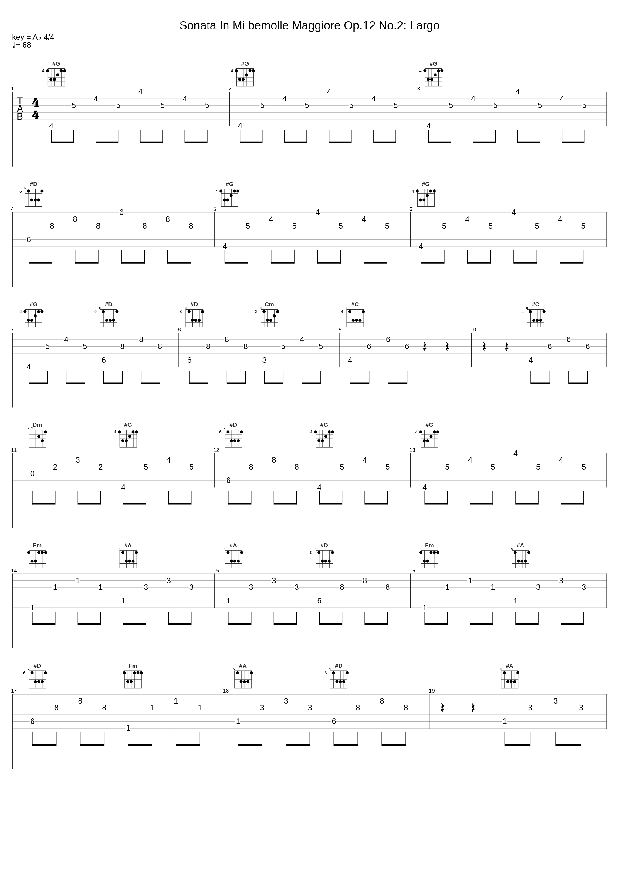 Sonata In Mi bemolle Maggiore Op.12 No.2: Largo_Pietro Spada_1