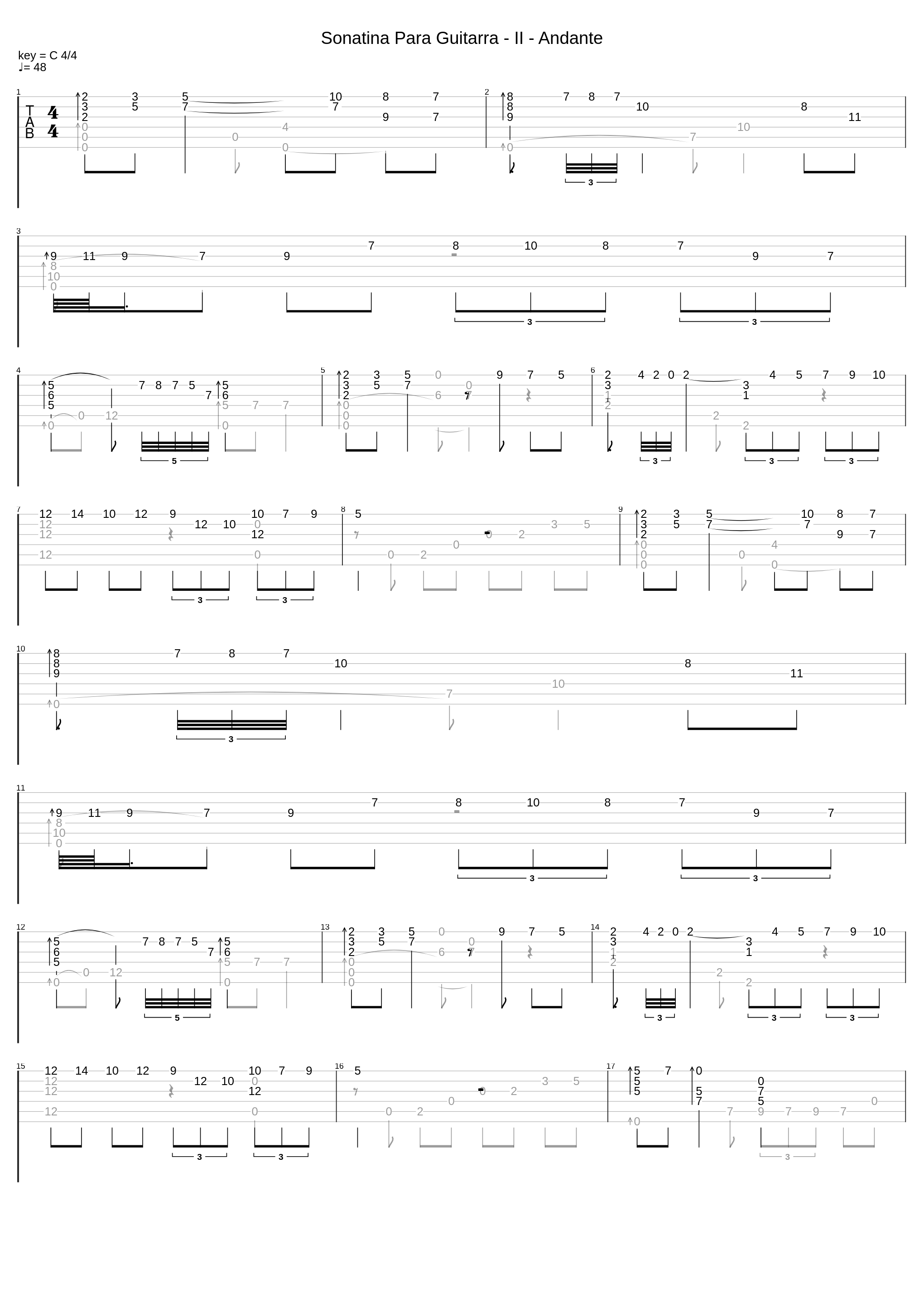 Sonatina Para Guitarra Ii Andante_Federico Moreno Torroba_1