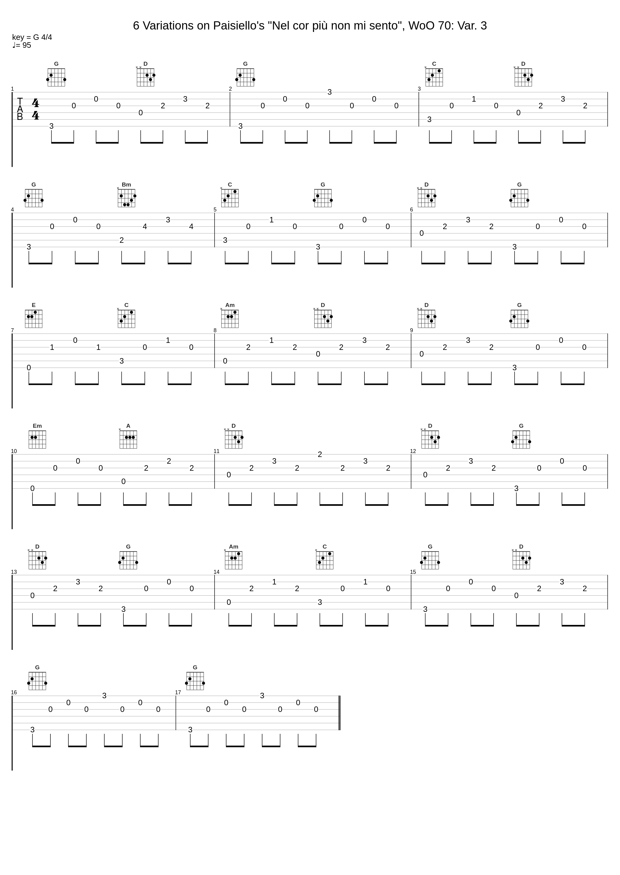 6 Variations on Paisiello's "Nel cor più non mi sento", WoO 70: Var. 3_Giuseppe Bruno_1