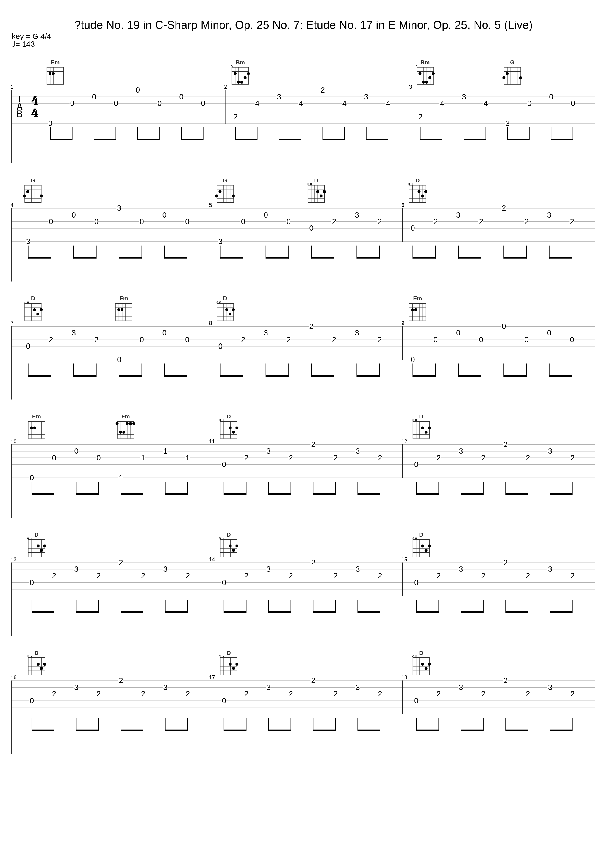 Étude No. 19 in C-Sharp Minor, Op. 25 No. 7: Etude No. 17 in E Minor, Op. 25, No. 5 (Live)_Ferruccio Busoni_1