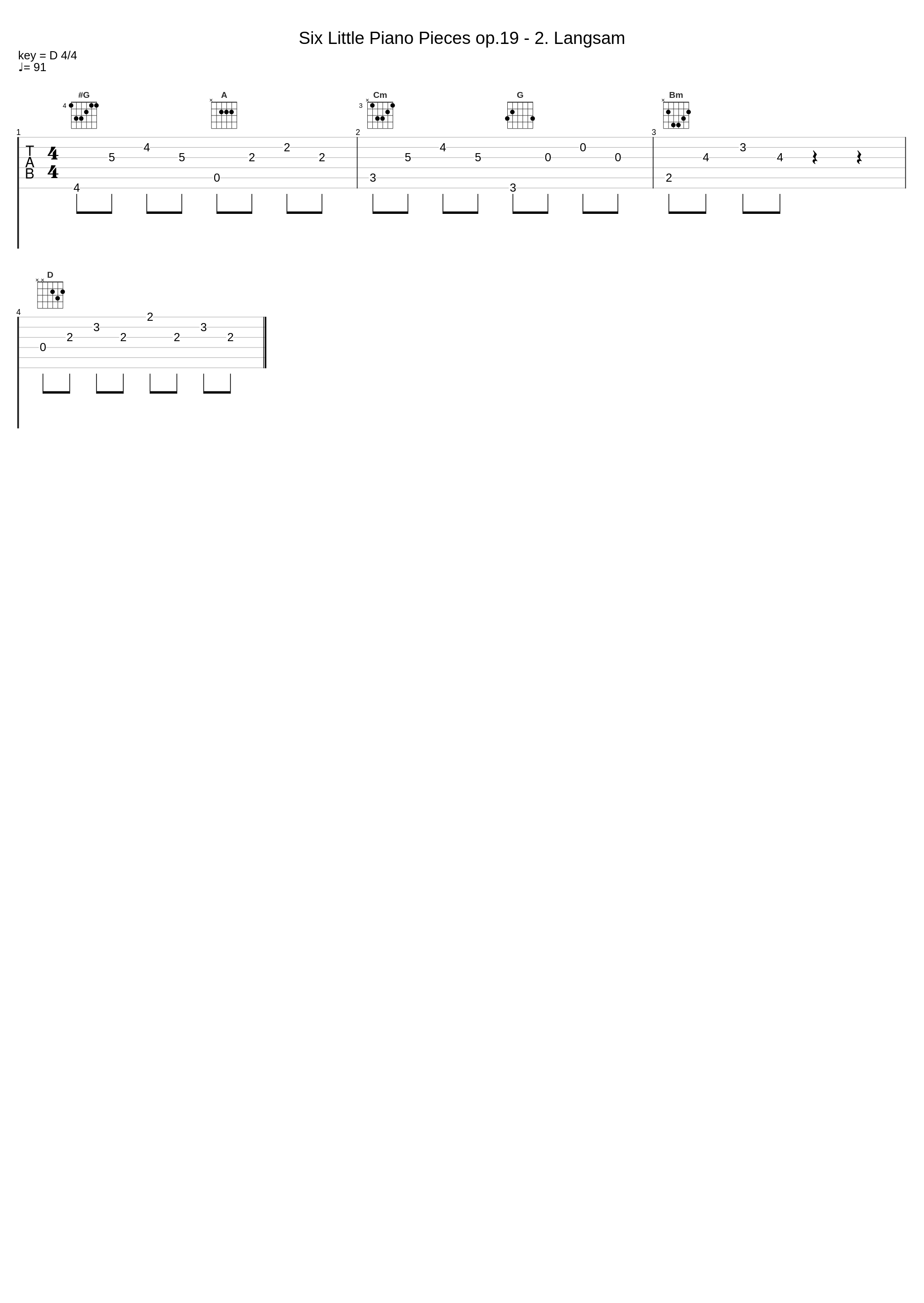 Six Little Piano Pieces op.19 - 2. Langsam_Arnold Schönberg_1