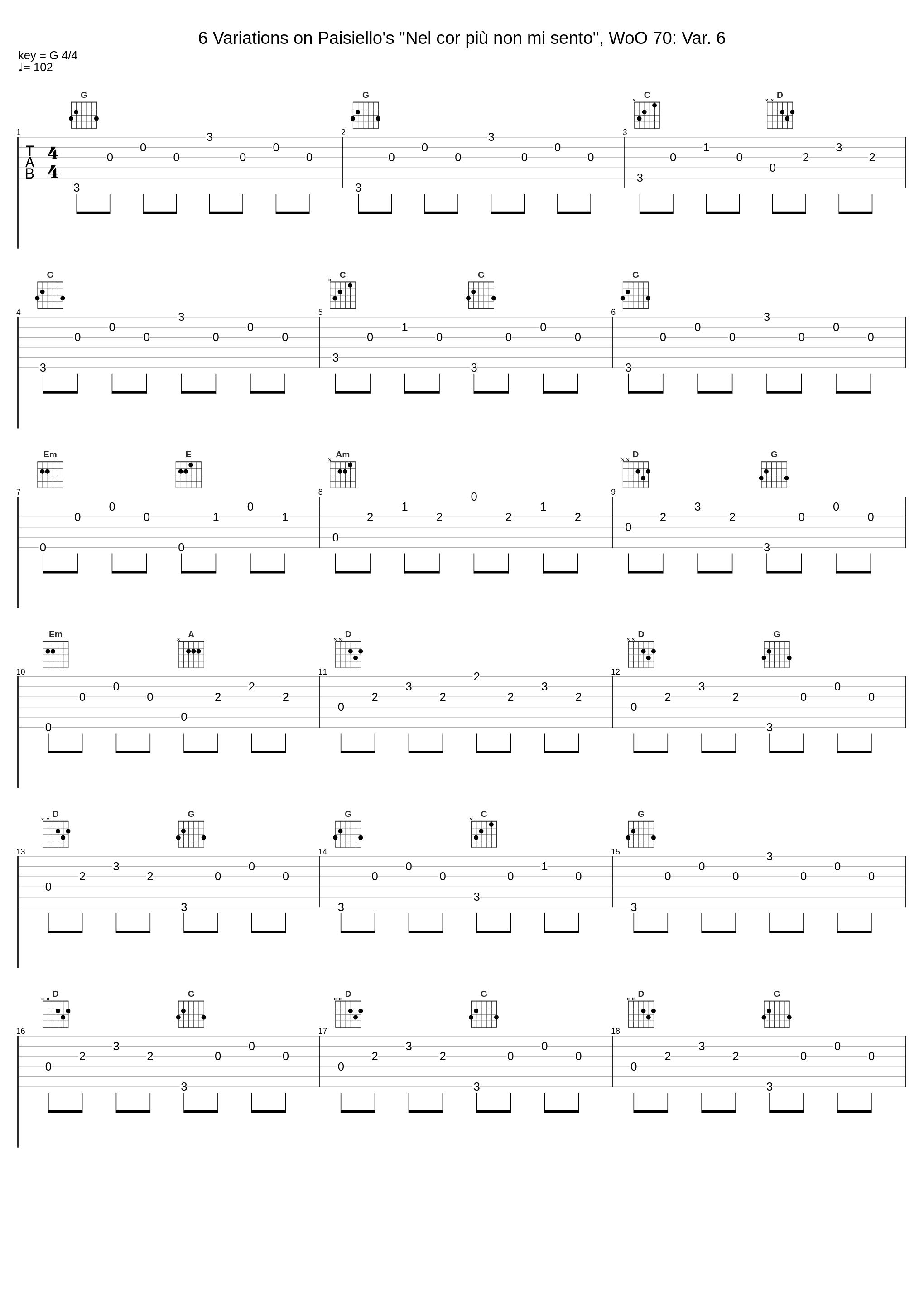 6 Variations on Paisiello's "Nel cor più non mi sento", WoO 70: Var. 6_Giuseppe Bruno_1