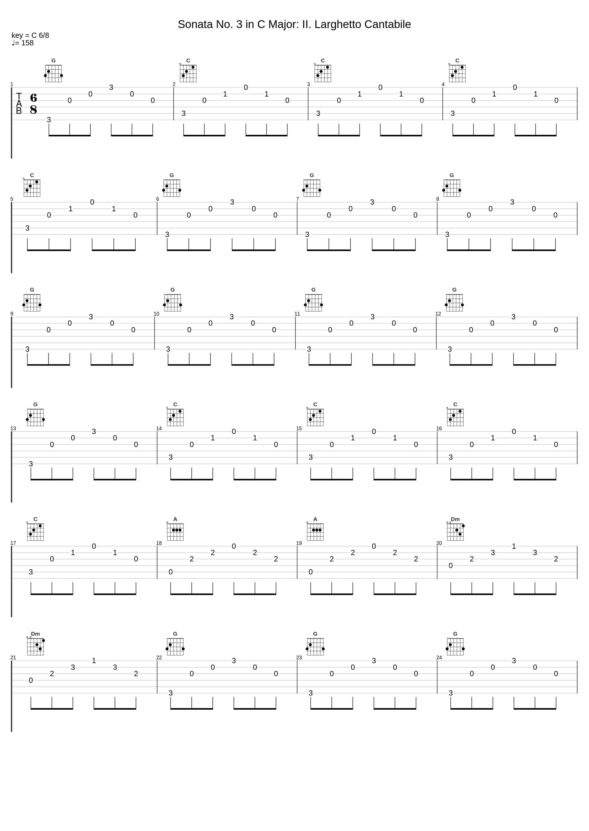 Sonata No. 3 in C Major: II. Larghetto Cantabile_Carlo Aonzo,René Izquierdo,Niccolò Paganini_1