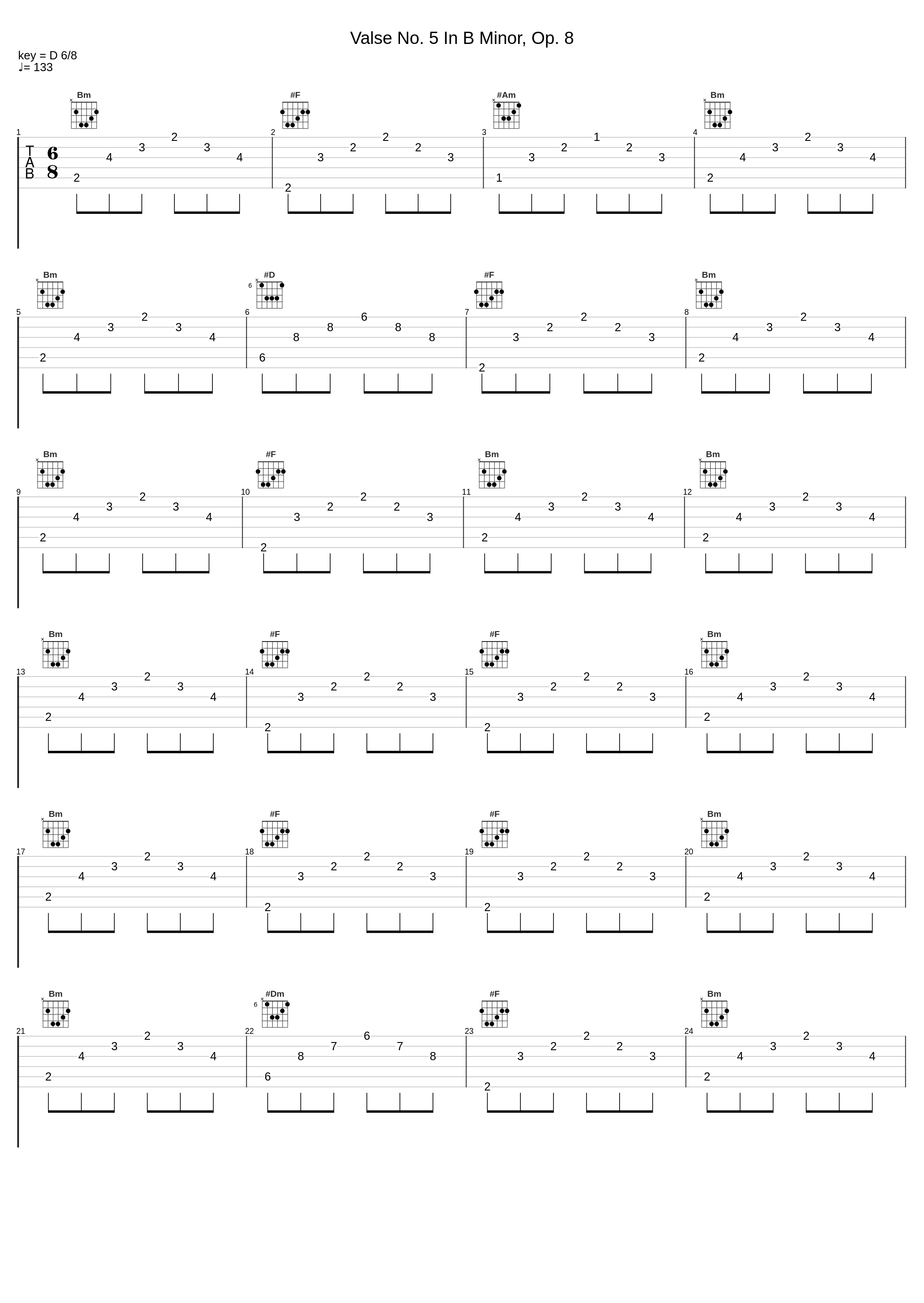 Valse No. 5 In B Minor, Op. 8_Frédéric Chopin_1