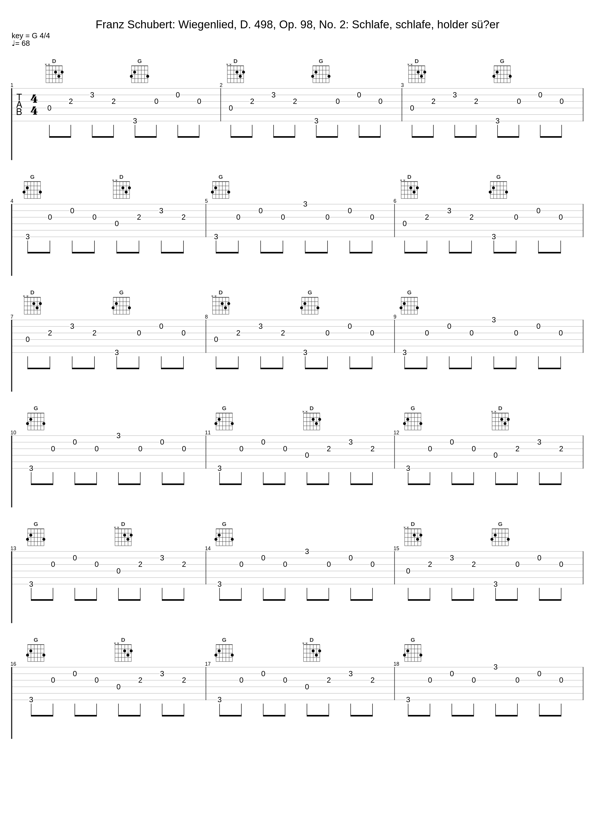 Franz Schubert: Wiegenlied, D. 498, Op. 98, No. 2: Schlafe, schlafe, holder süßer_Franz Schubert_1