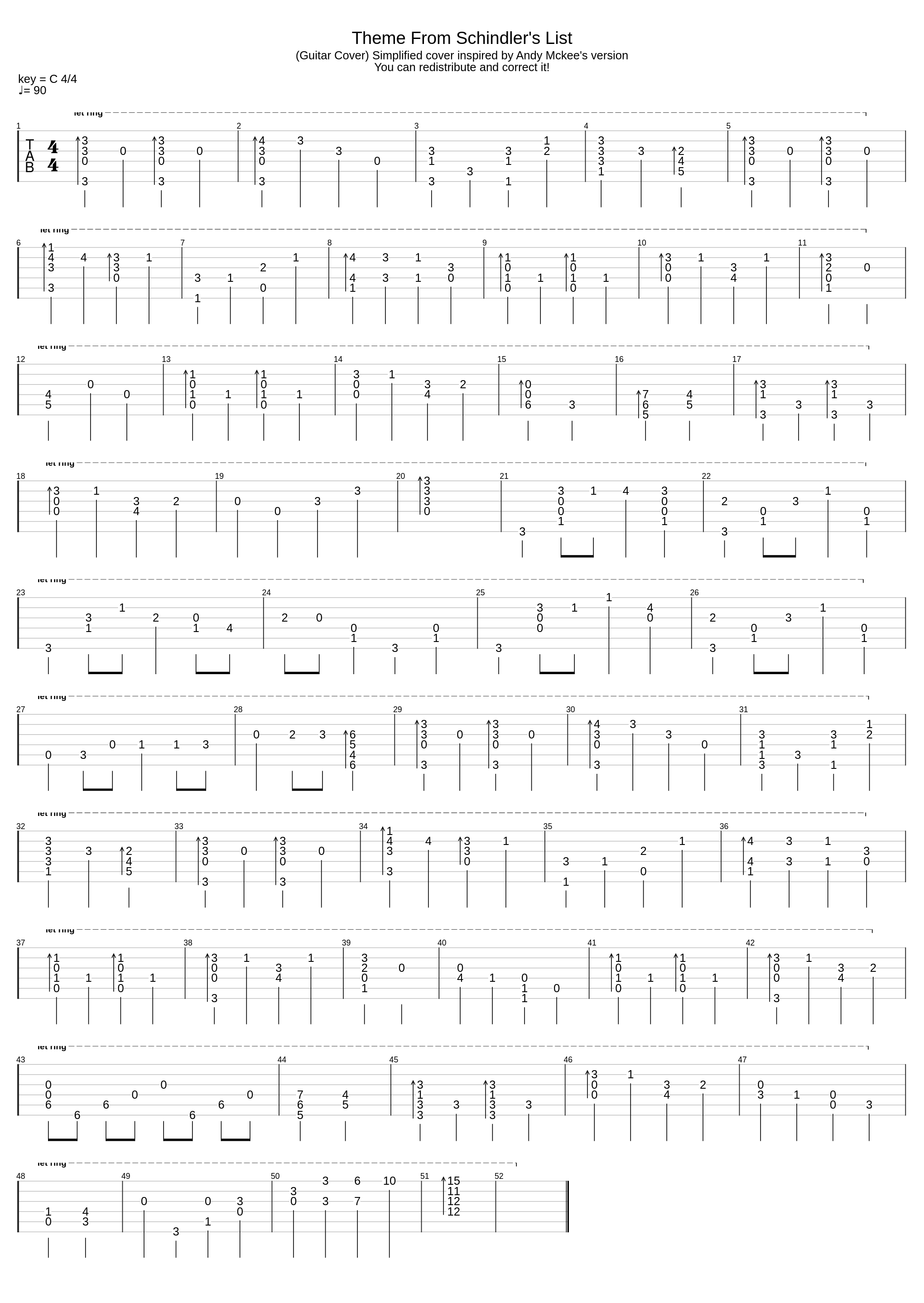 Theme From Schindlers List_Andy McKee_1