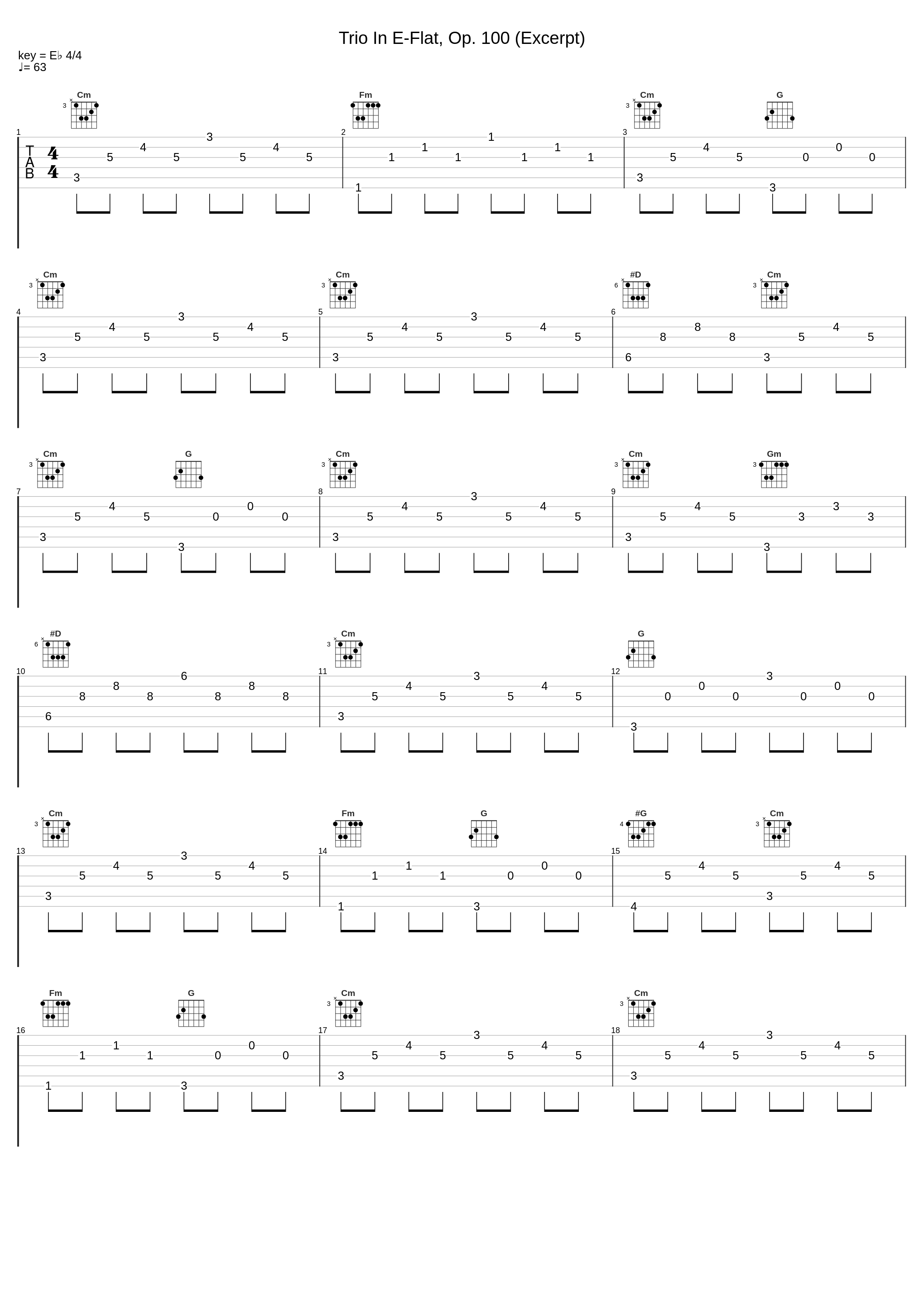 Trio In E-Flat, Op. 100 (Excerpt)_Franz Schubert_1