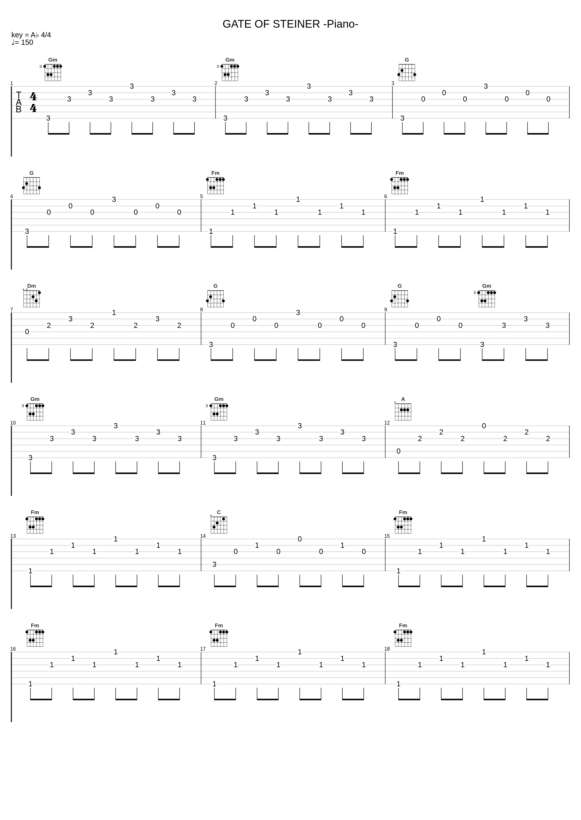 GATE OF STEINER -Piano-_阿保刚_1