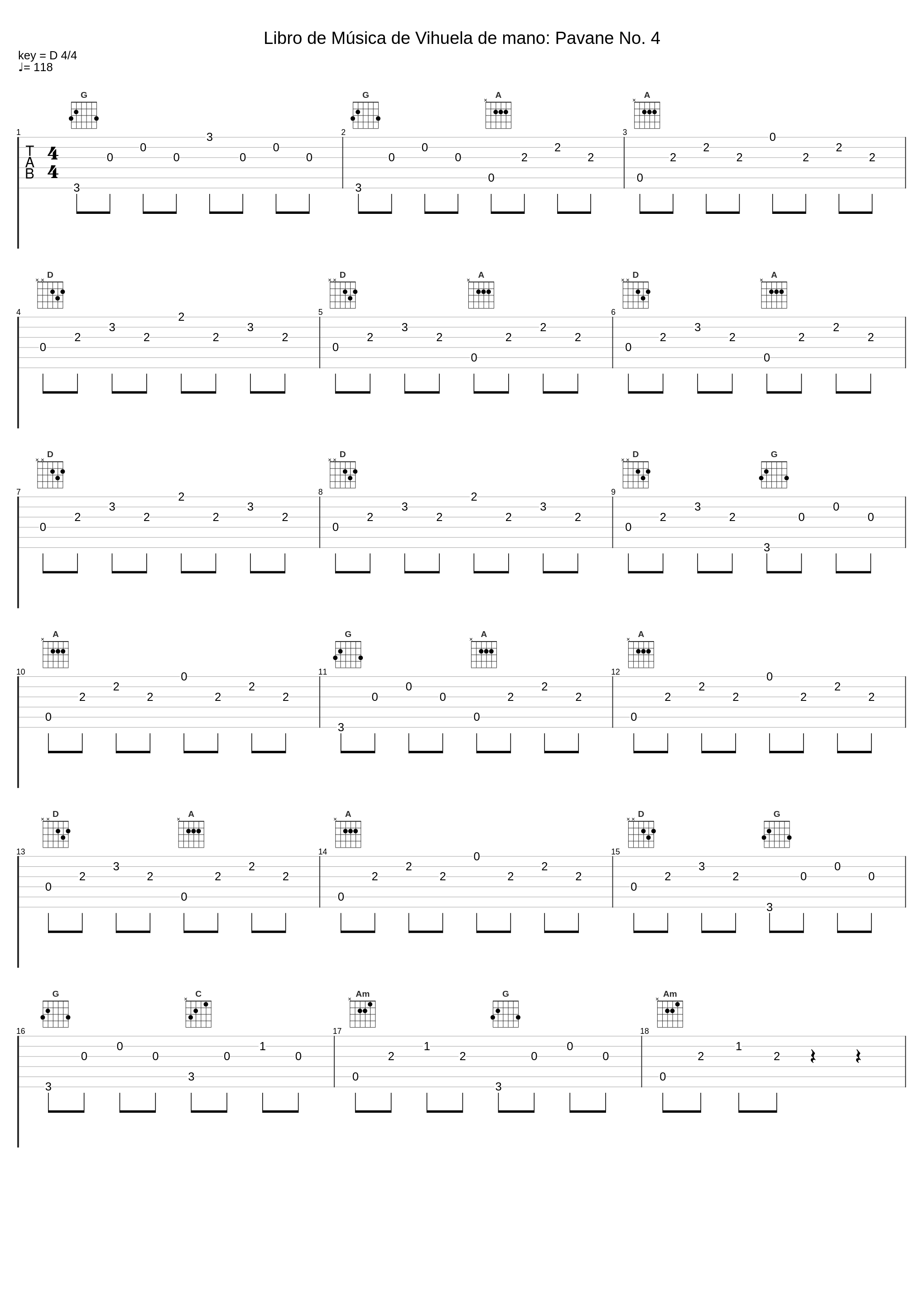 Libro de Música de Vihuela de mano: Pavane No. 4_Narciso Yepes_1