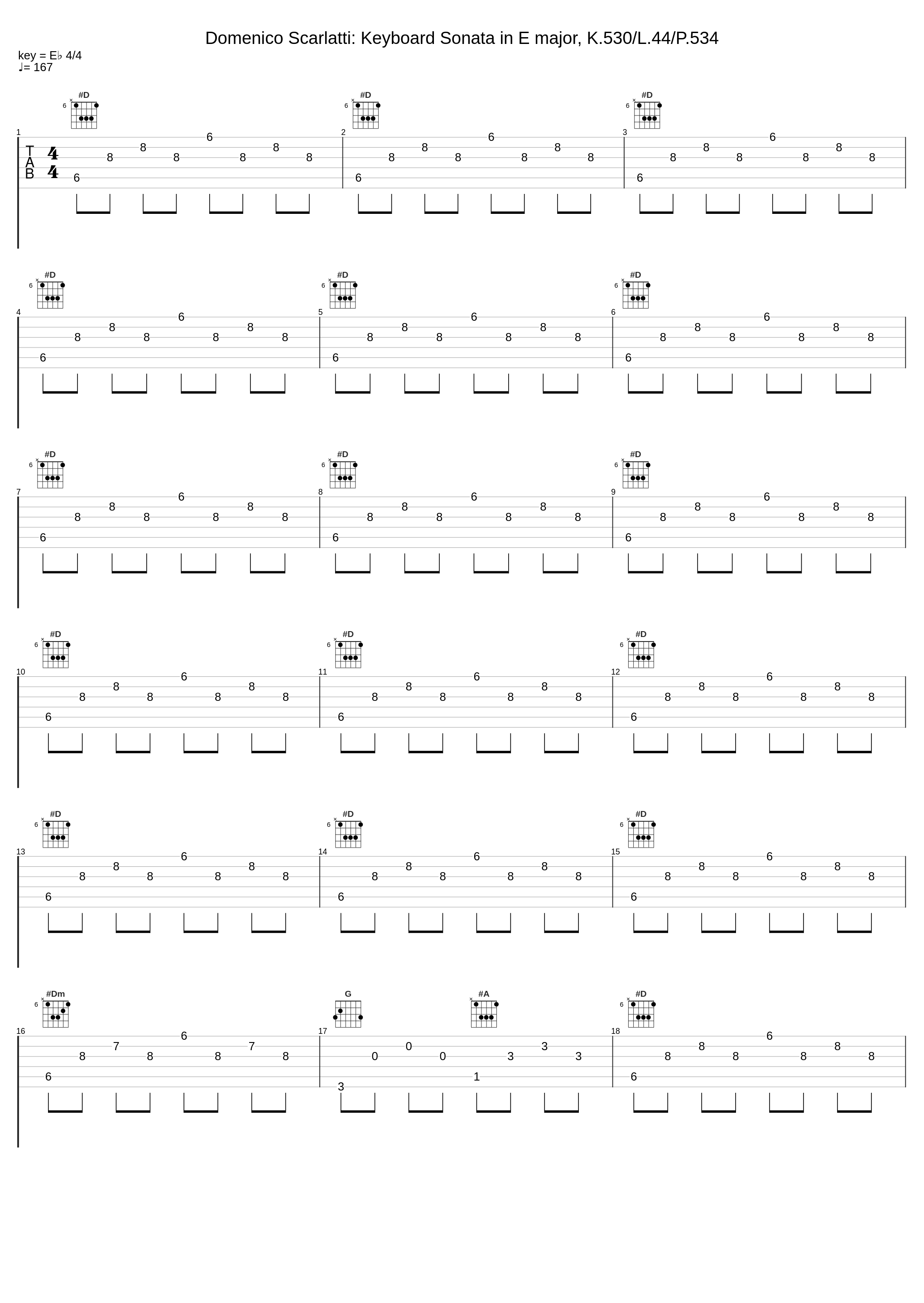 Domenico Scarlatti: Keyboard Sonata in E major, K.530/L.44/P.534_Domenico Scarlatti_1