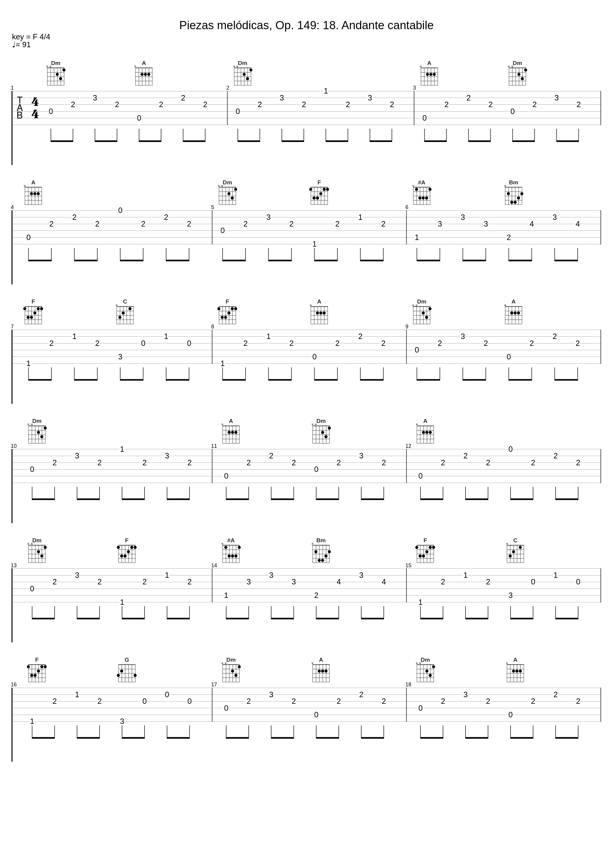 Piezas melódicas, Op. 149: 18. Andante cantabile_Iván Rolón,Anton Diabelli_1