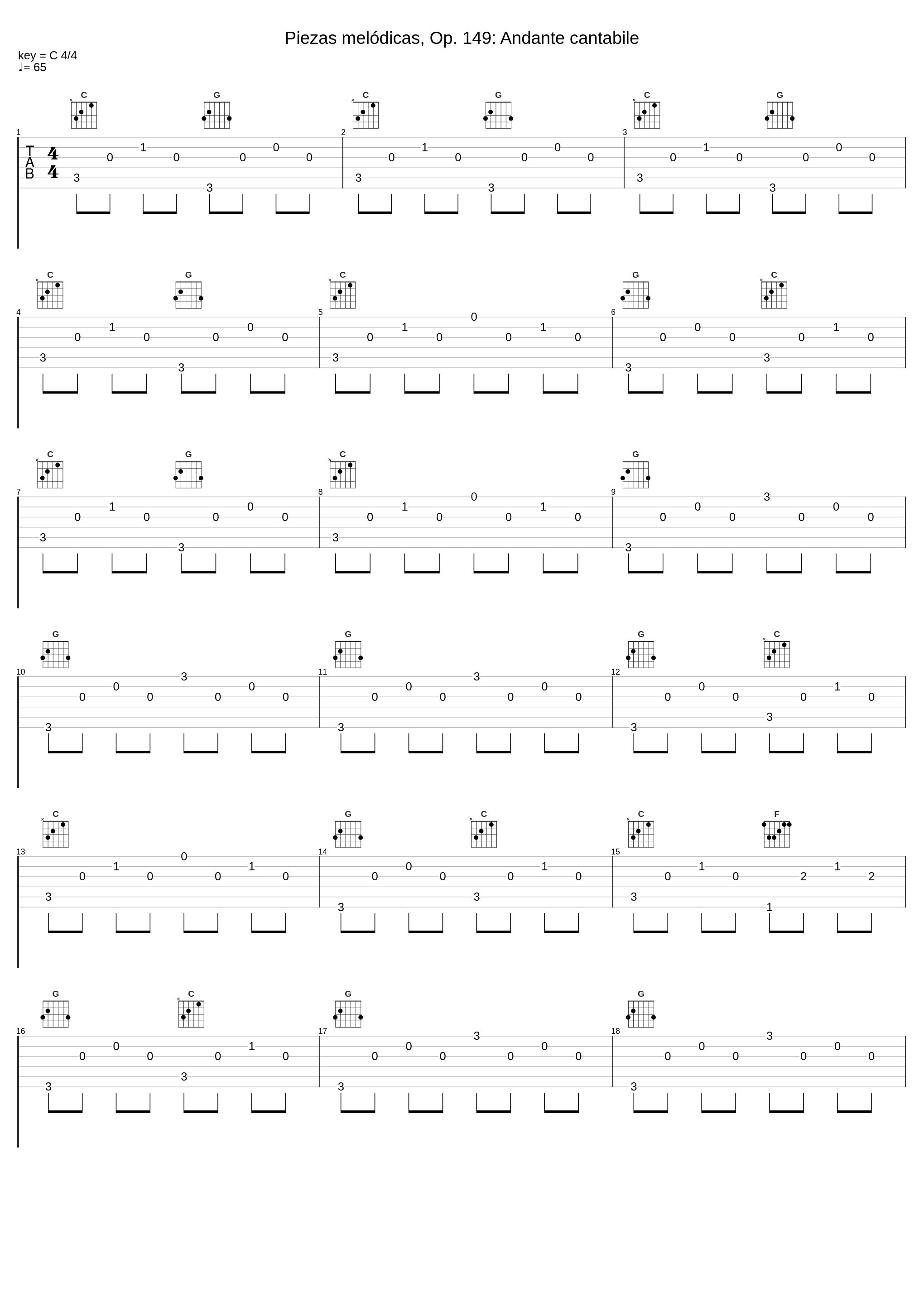 Piezas melódicas, Op. 149: Andante cantabile_Iván Rolón,Anton Diabelli_1