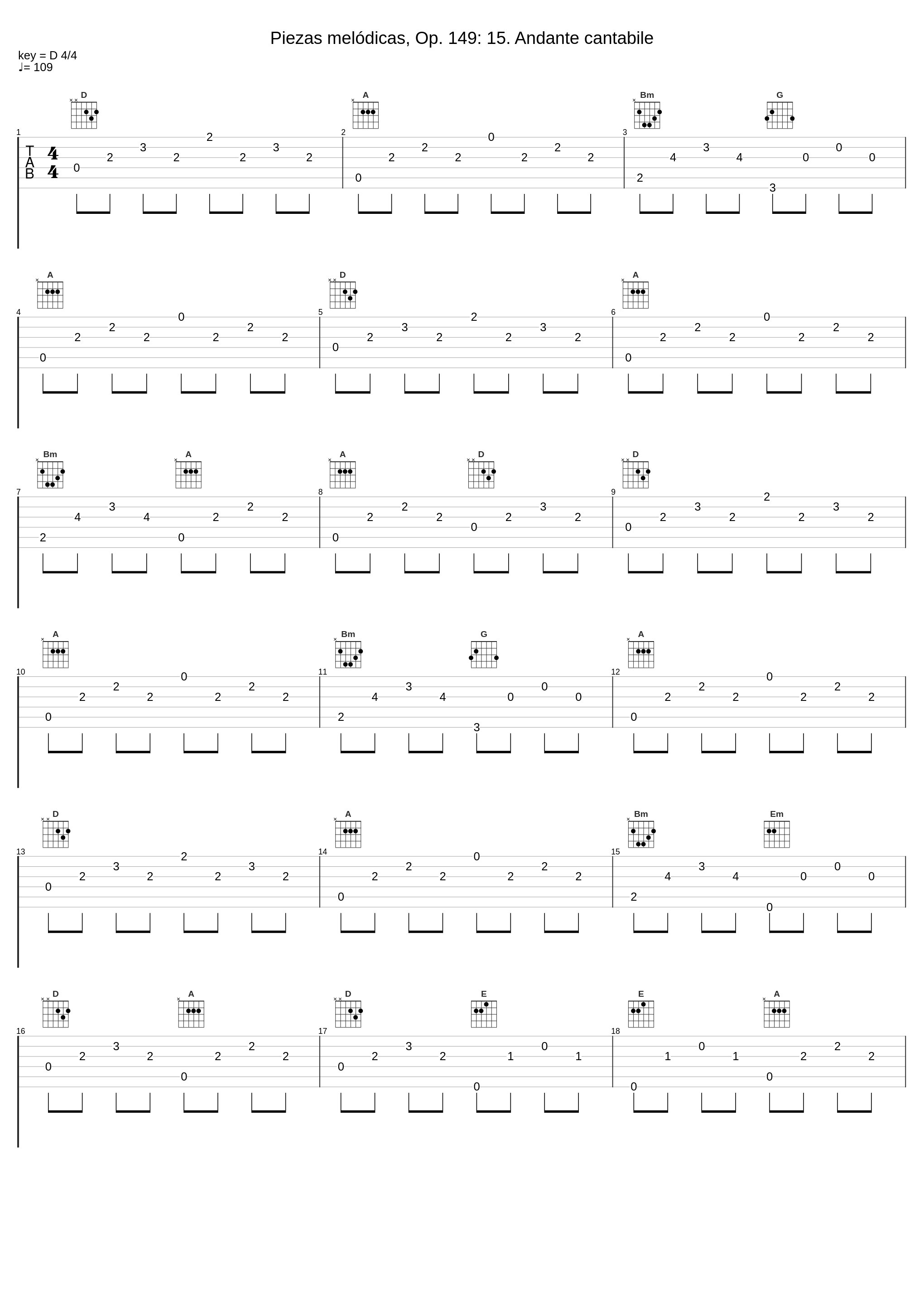 Piezas melódicas, Op. 149: 15. Andante cantabile_Iván Rolón,Anton Diabelli_1