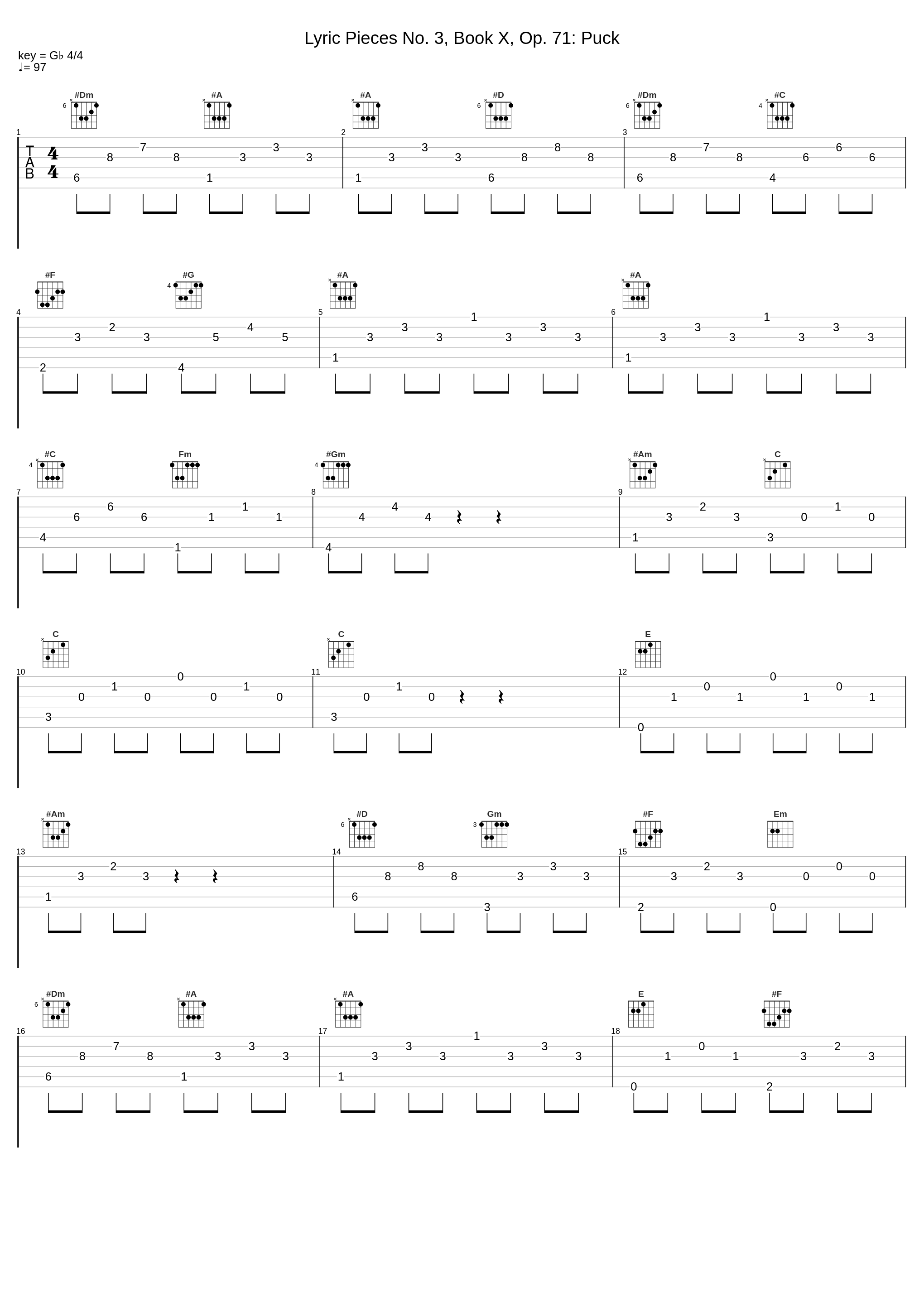 Lyric Pieces No. 3, Book X, Op. 71: Puck_Julius Hei_1