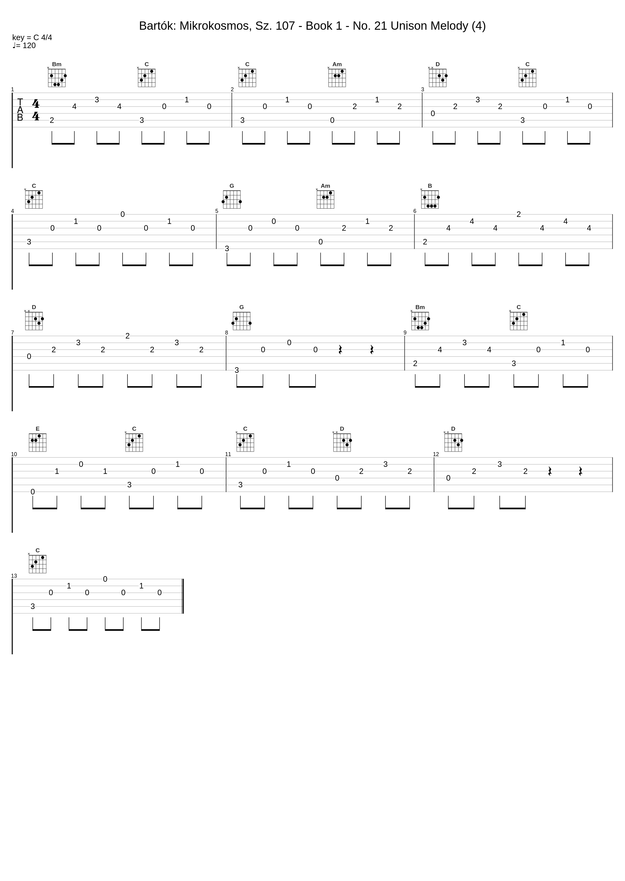 Bartók: Mikrokosmos, Sz. 107 - Book 1 - No. 21 Unison Melody (4)_Zoltán Kocsis_1