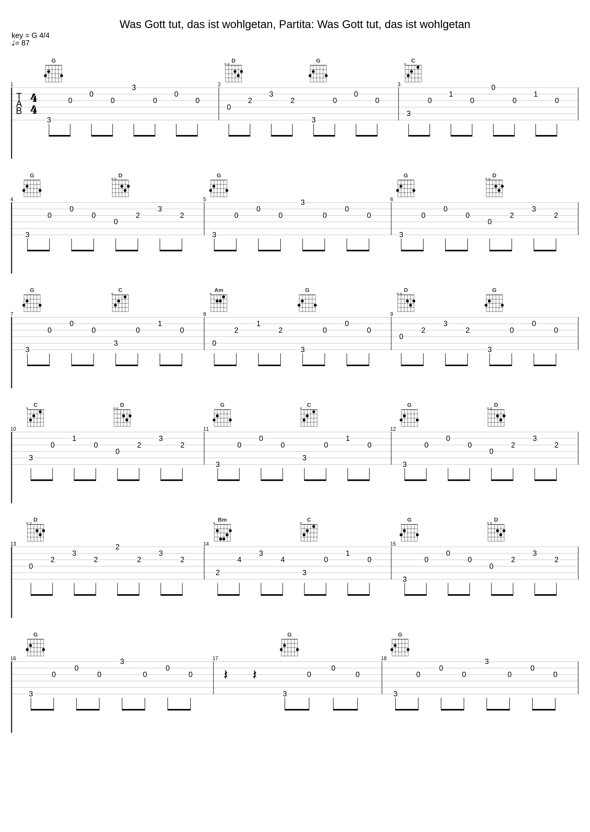 Was Gott tut, das ist wohlgetan, Partita: Was Gott tut, das ist wohlgetan_Joseph Payne,Johann Pachelbel_1