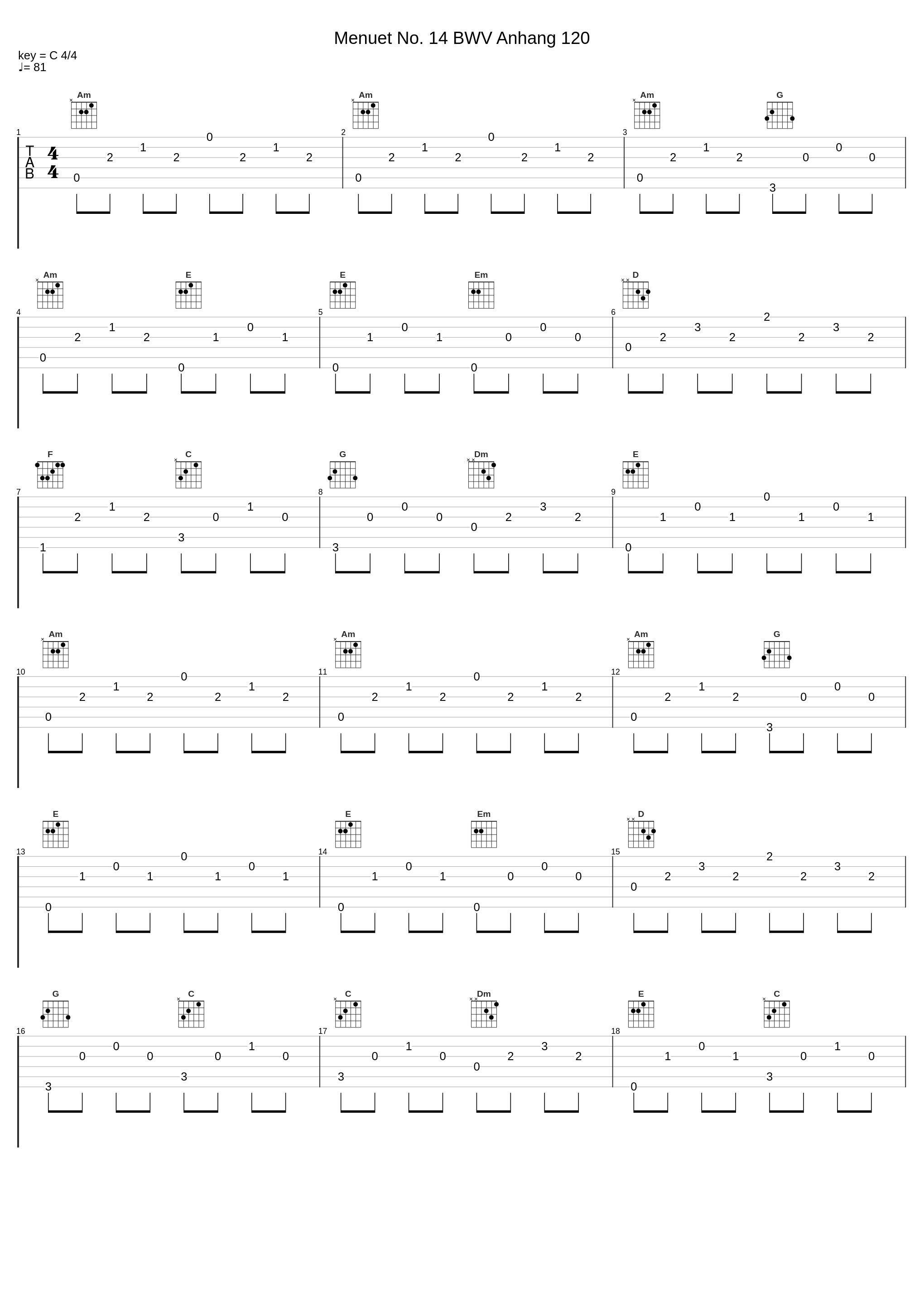 Menuet No. 14 BWV Anhang 120_Jan Depreter_1