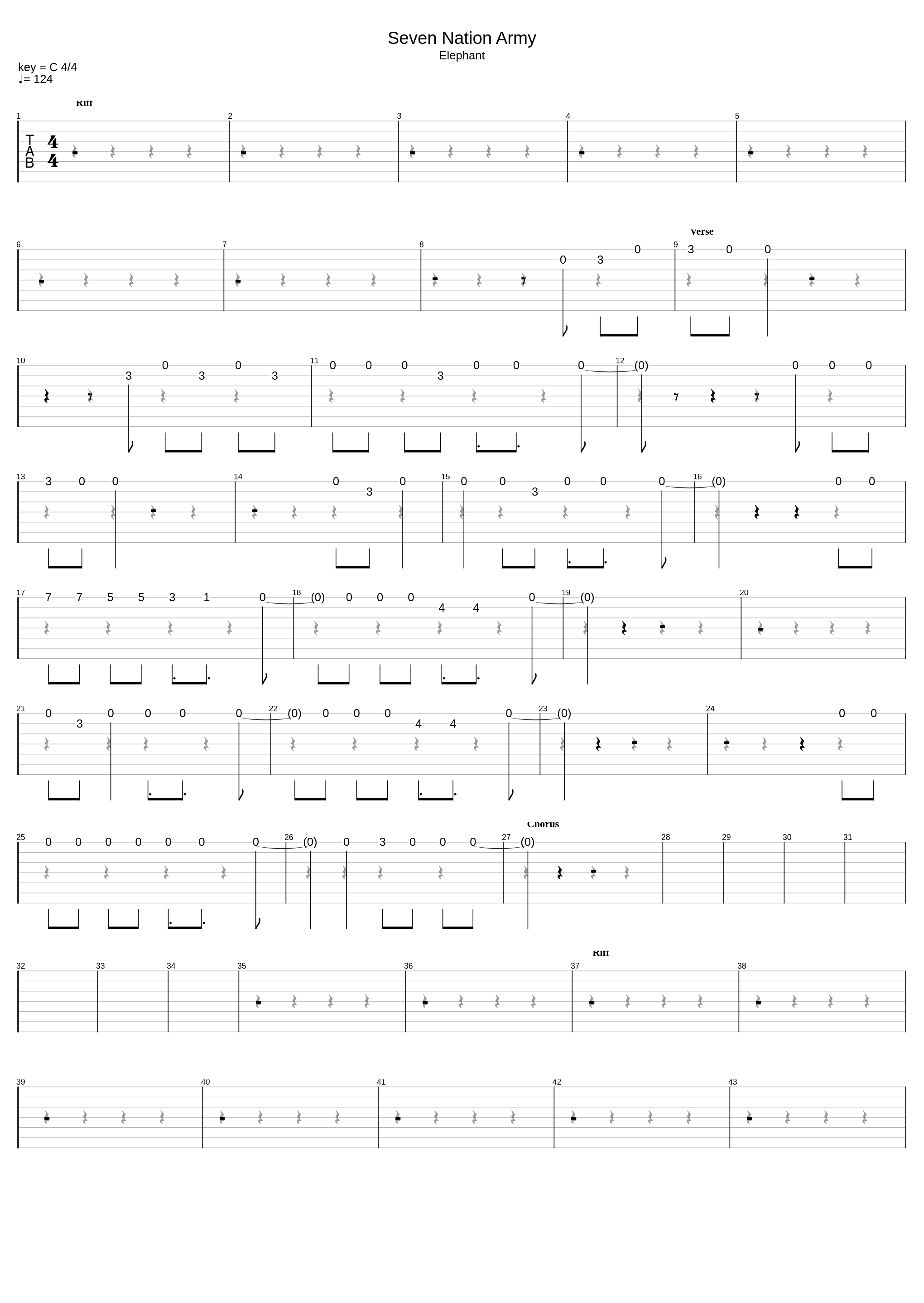 Seven Nation Army ( with bass solo )_The White Stripes_1