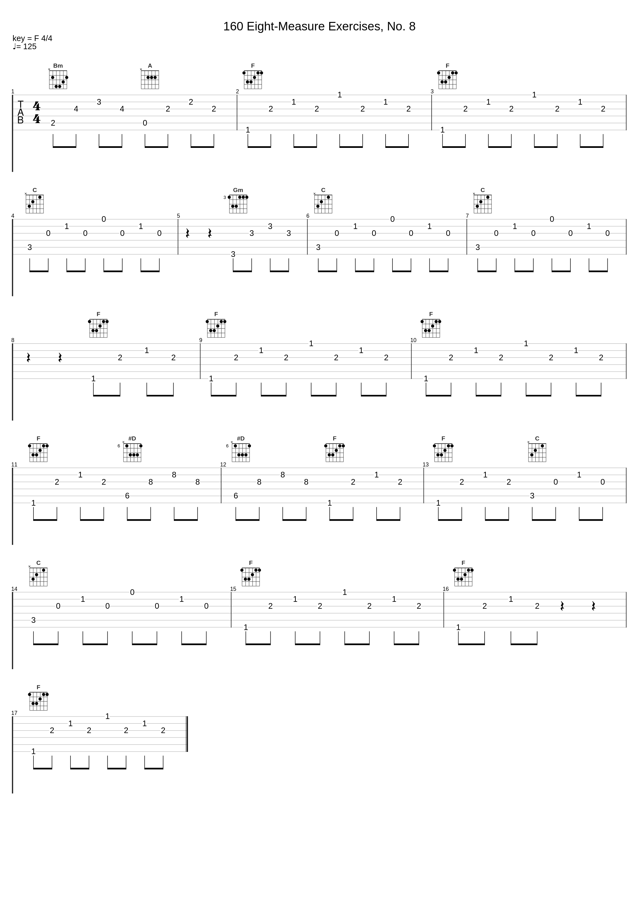 160 Eight-Measure Exercises, No. 8_Carl Czerny,Nologo_1