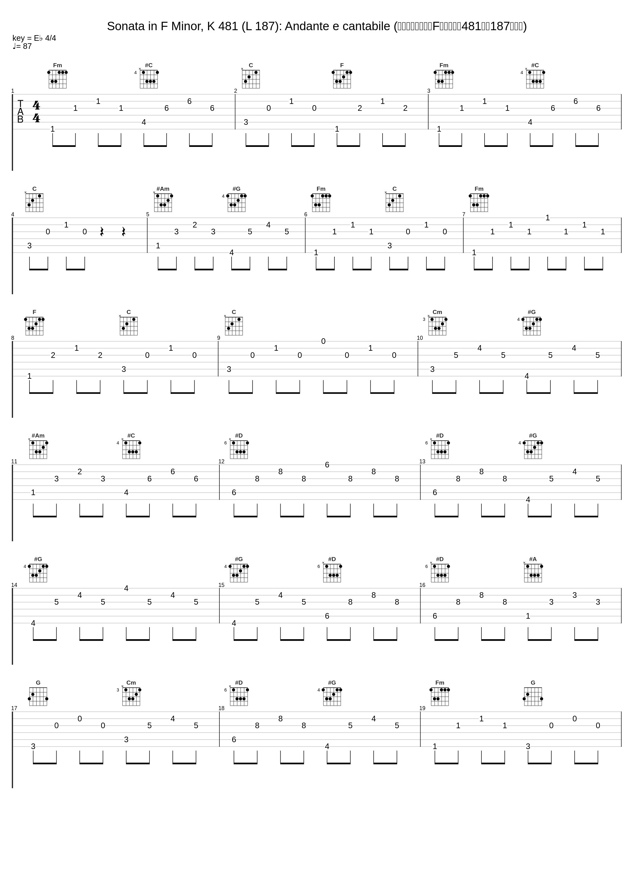 Sonata in F Minor, K 481 (L 187): Andante e cantabile (斯卡拉蒂：奏鸣曲F小调，作品481，字187：行板)_Vladimir Horowitz,Domenico Scarlatti_1