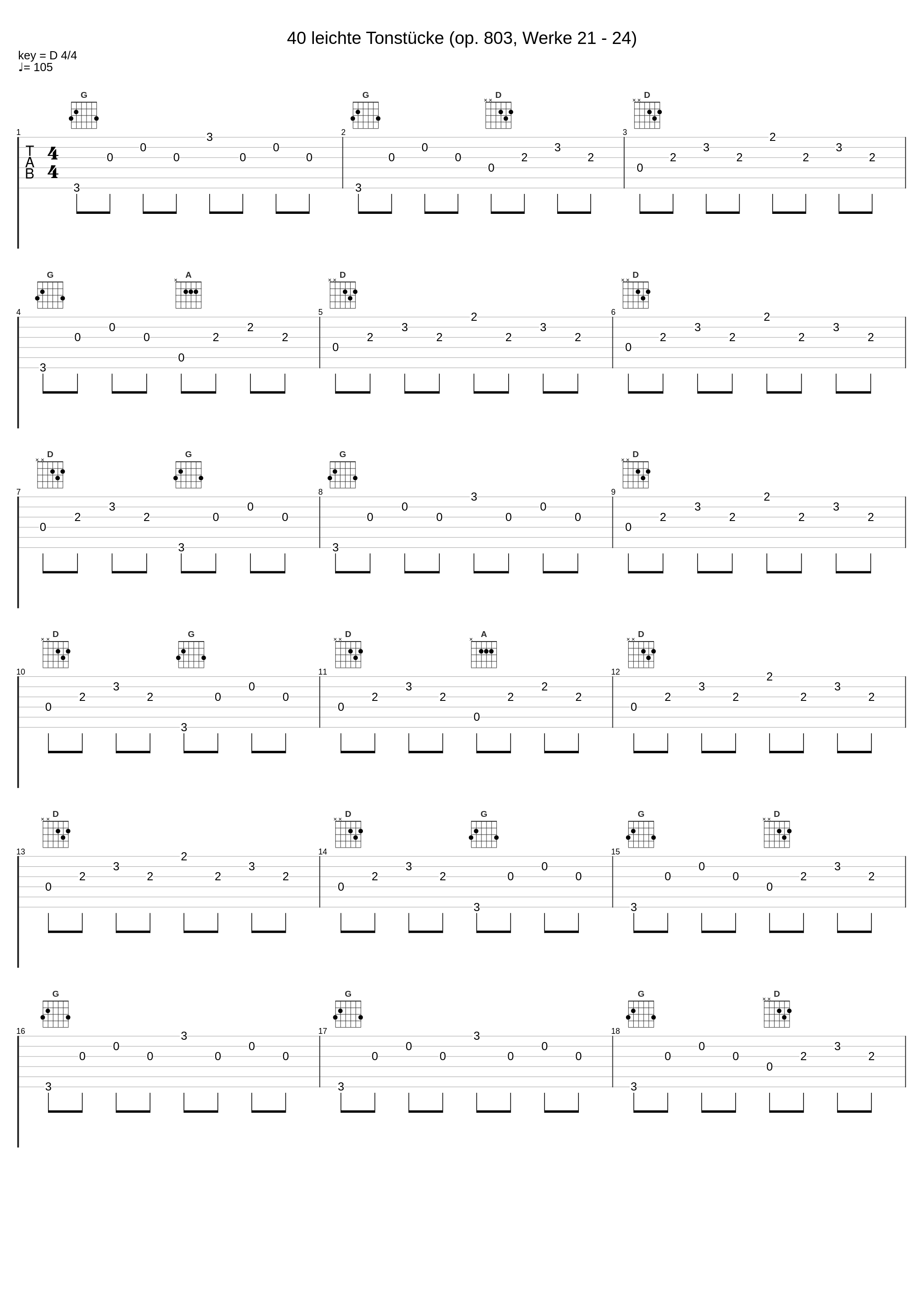 40 leichte Tonstücke (op. 803, Werke 21 - 24)_Carl Czerny_1