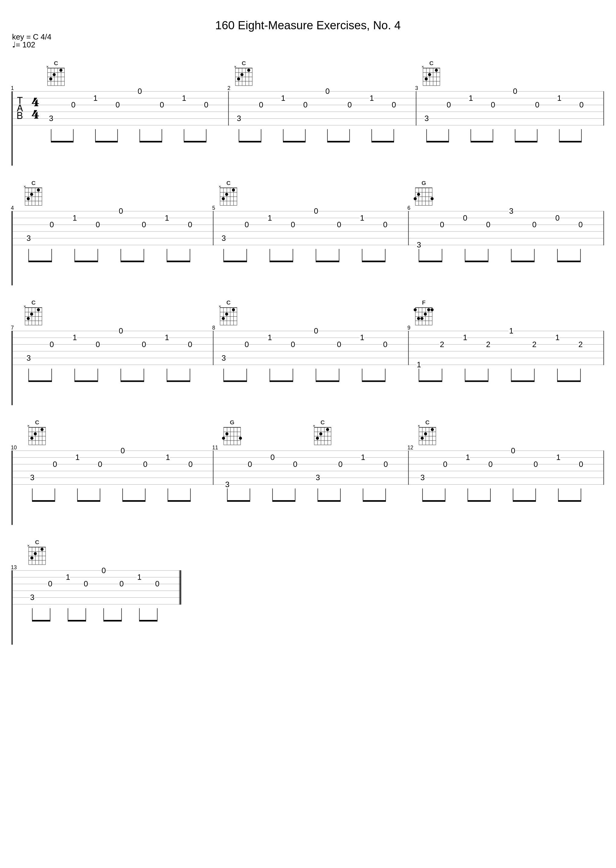 160 Eight-Measure Exercises, No. 4_Carl Czerny,Nologo_1