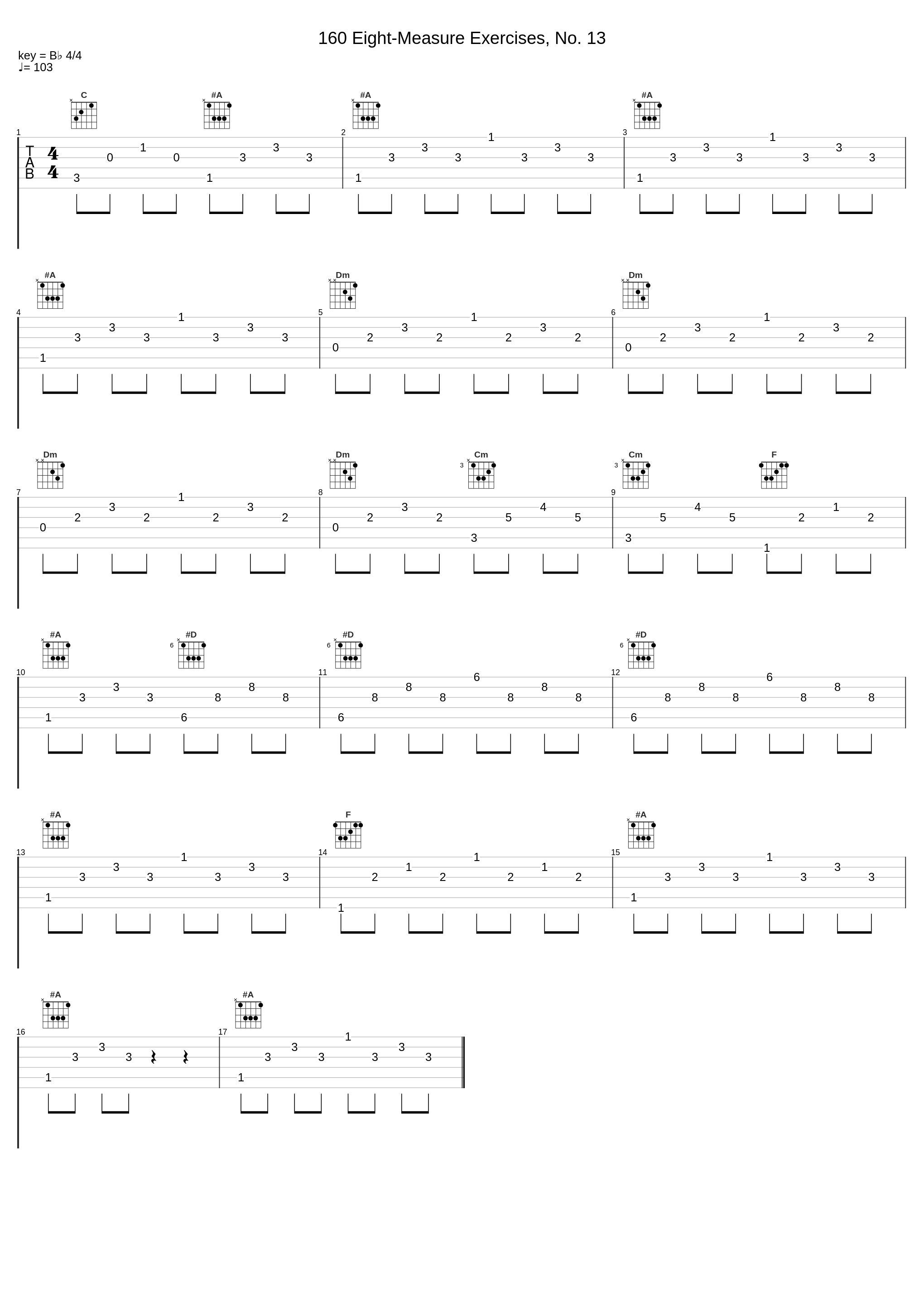 160 Eight-Measure Exercises, No. 13_Carl Czerny,Nologo_1