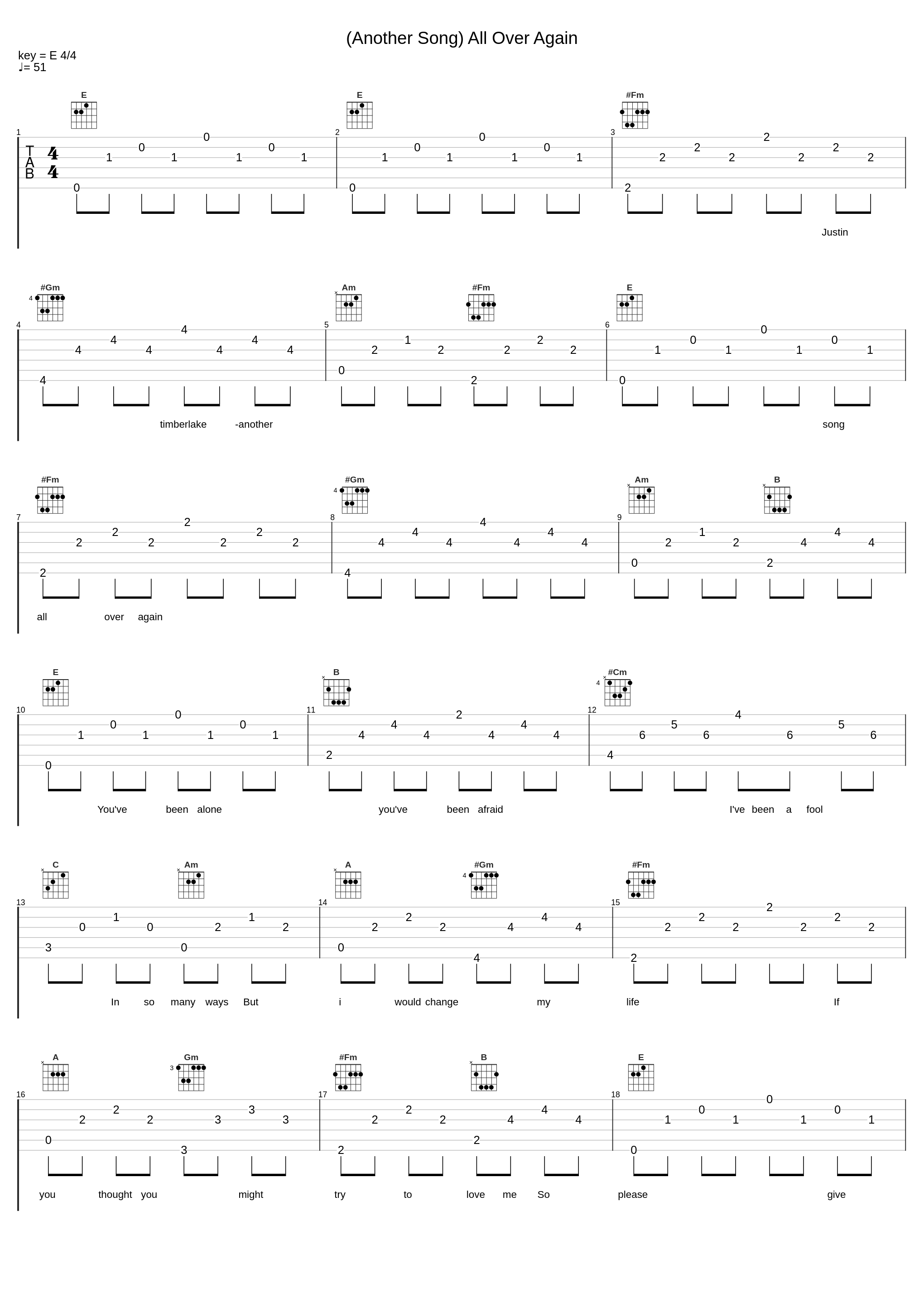 (Another Song) All Over Again_Justin Timberlake_1