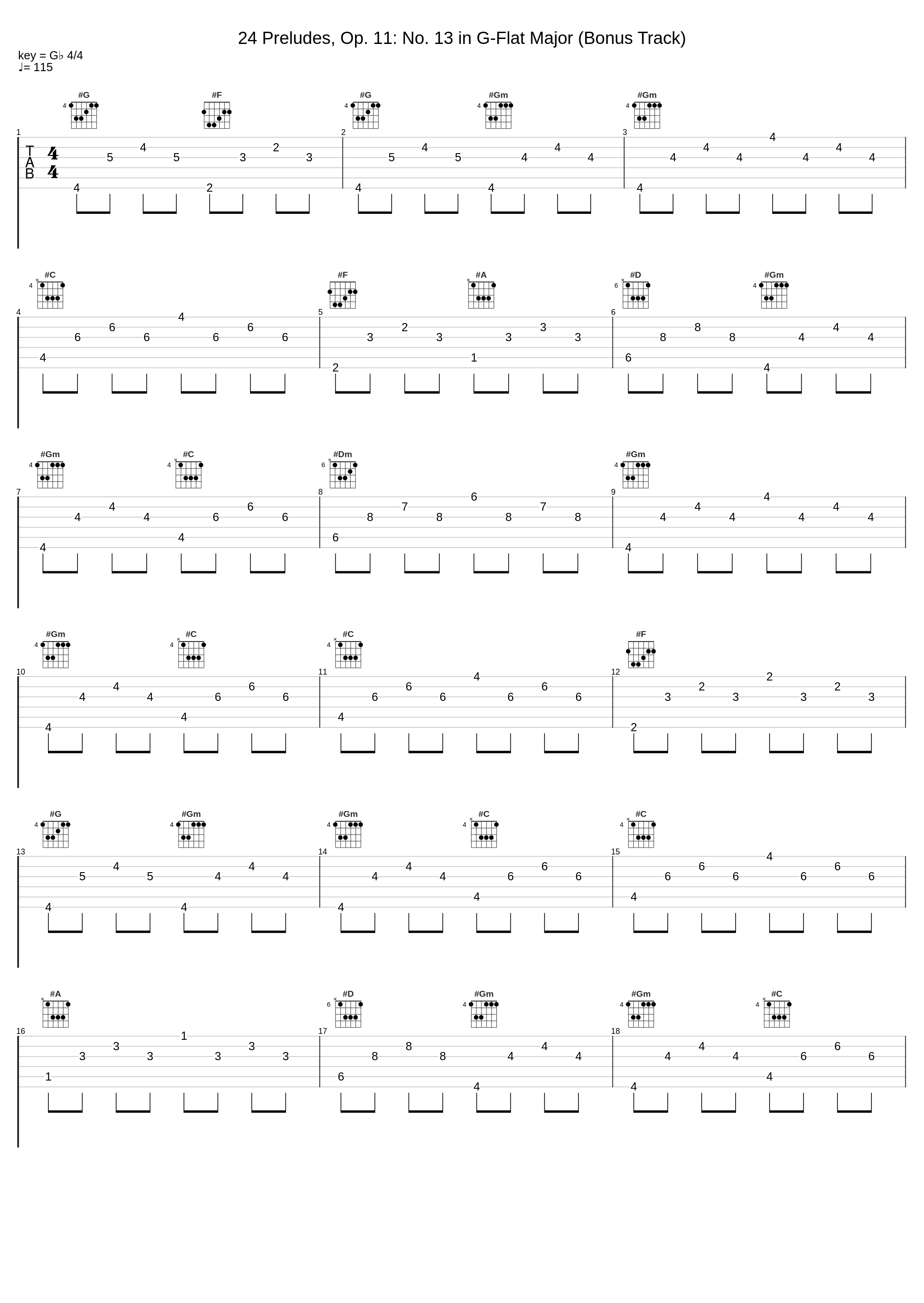 24 Preludes, Op. 11: No. 13 in G-Flat Major (Bonus Track)_Alexander Scriabin_1