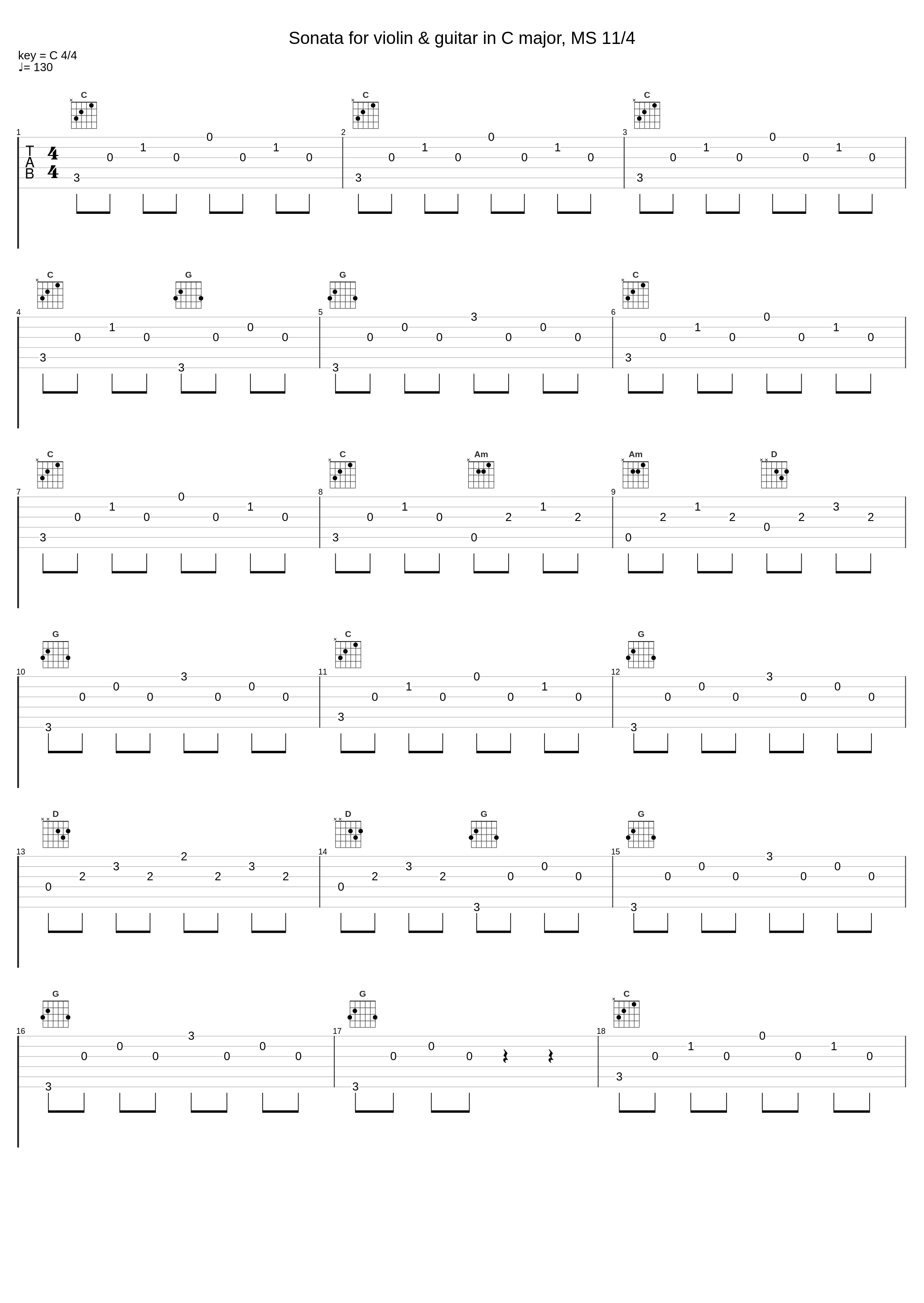 Sonata for violin & guitar in C major, MS 11/4_Luigi Alberto Bianchi,Niccolò Paganini_1