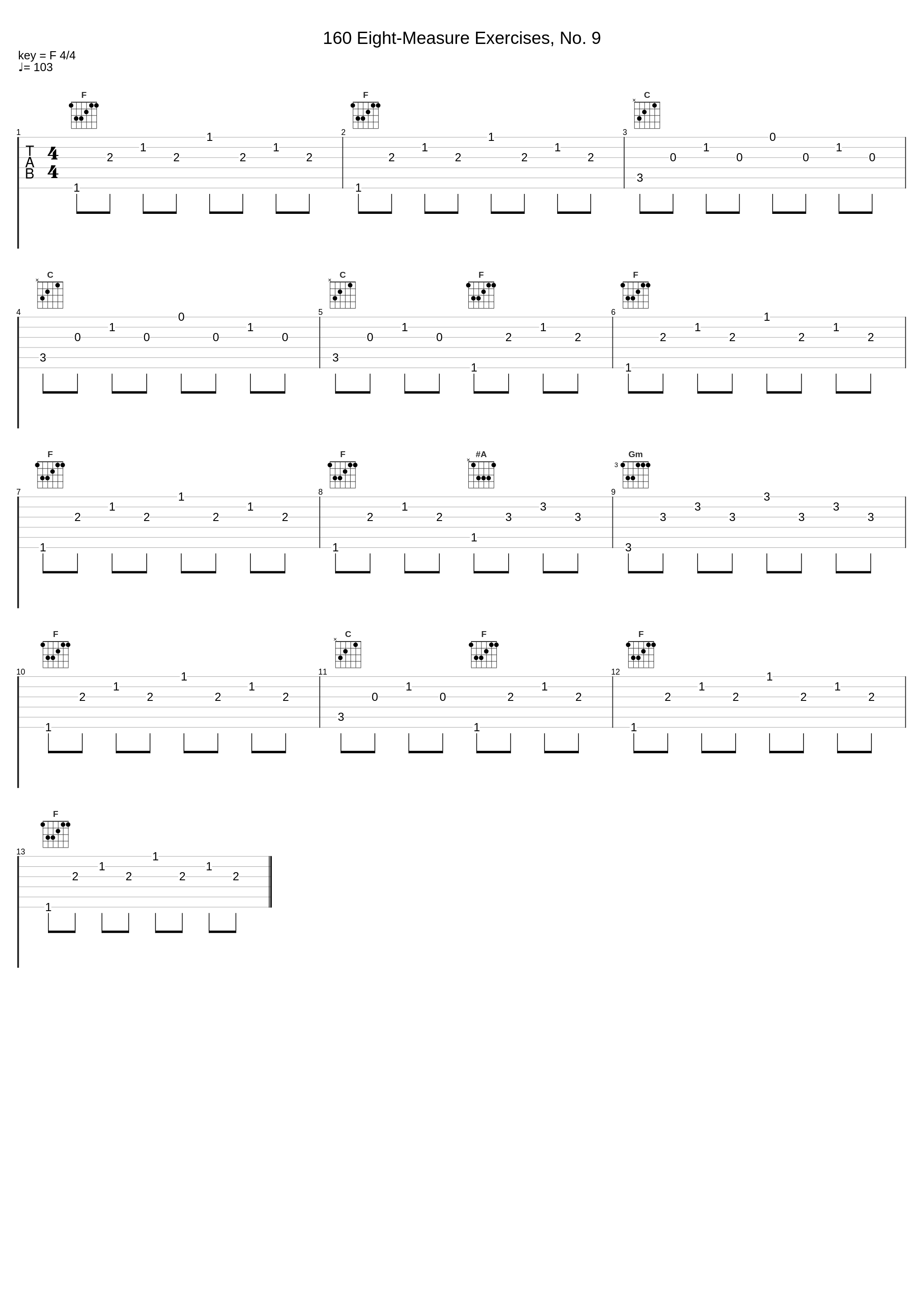 160 Eight-Measure Exercises, No. 9_Carl Czerny,Nologo_1