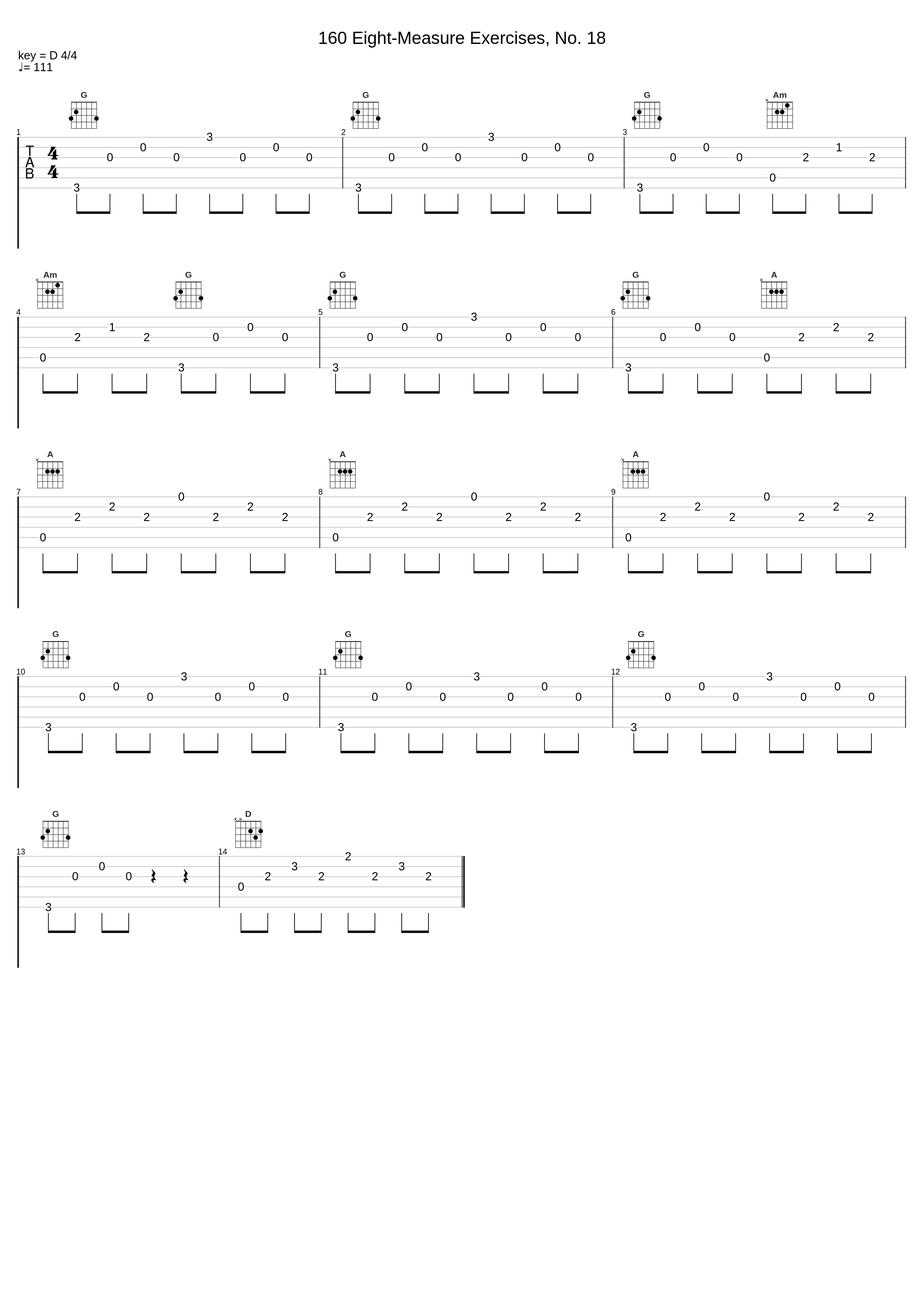 160 Eight-Measure Exercises, No. 18_Carl Czerny,Nologo_1