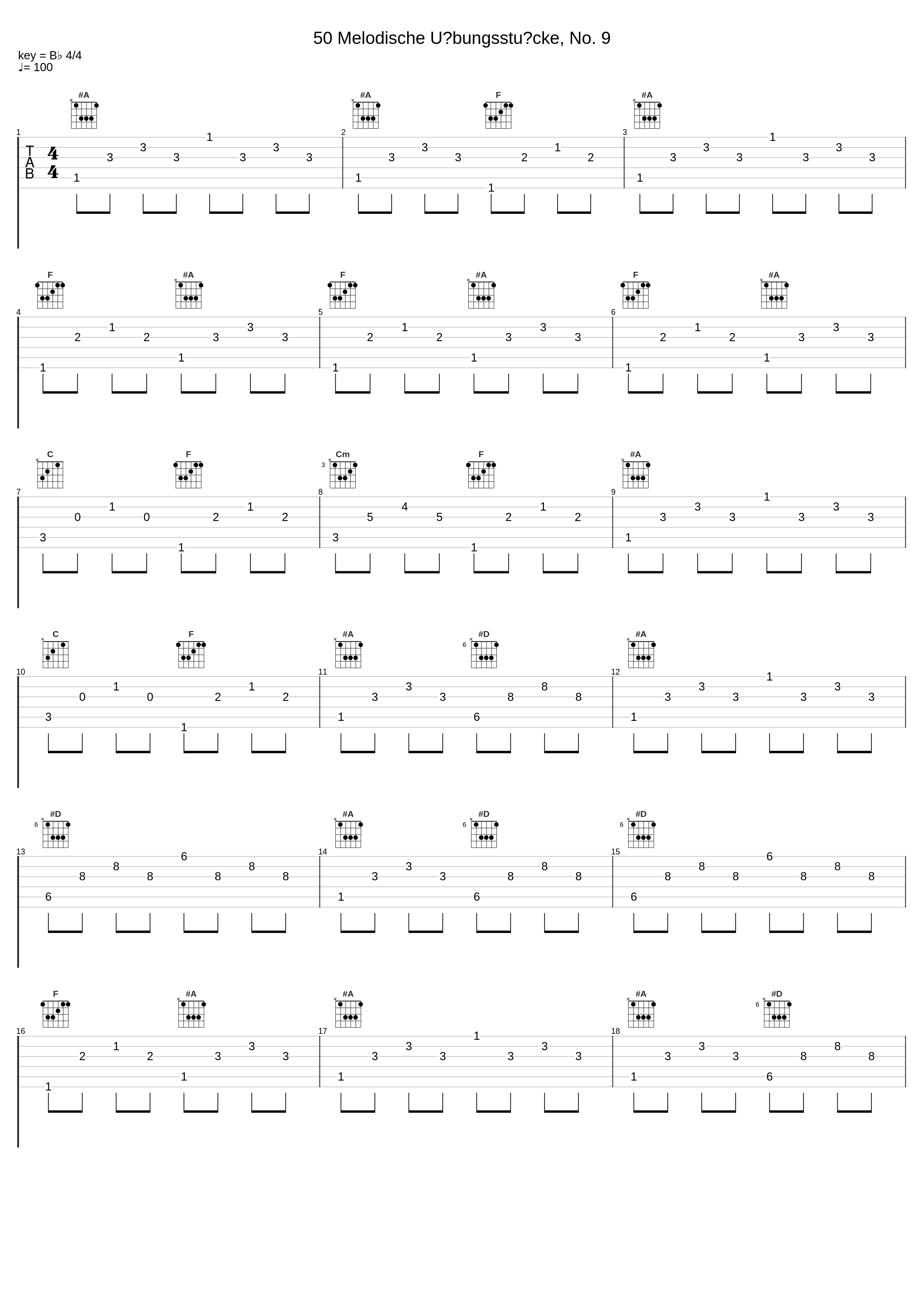 50 Melodische Übungsstücke, No. 9_Carl Czerny,Nologo_1