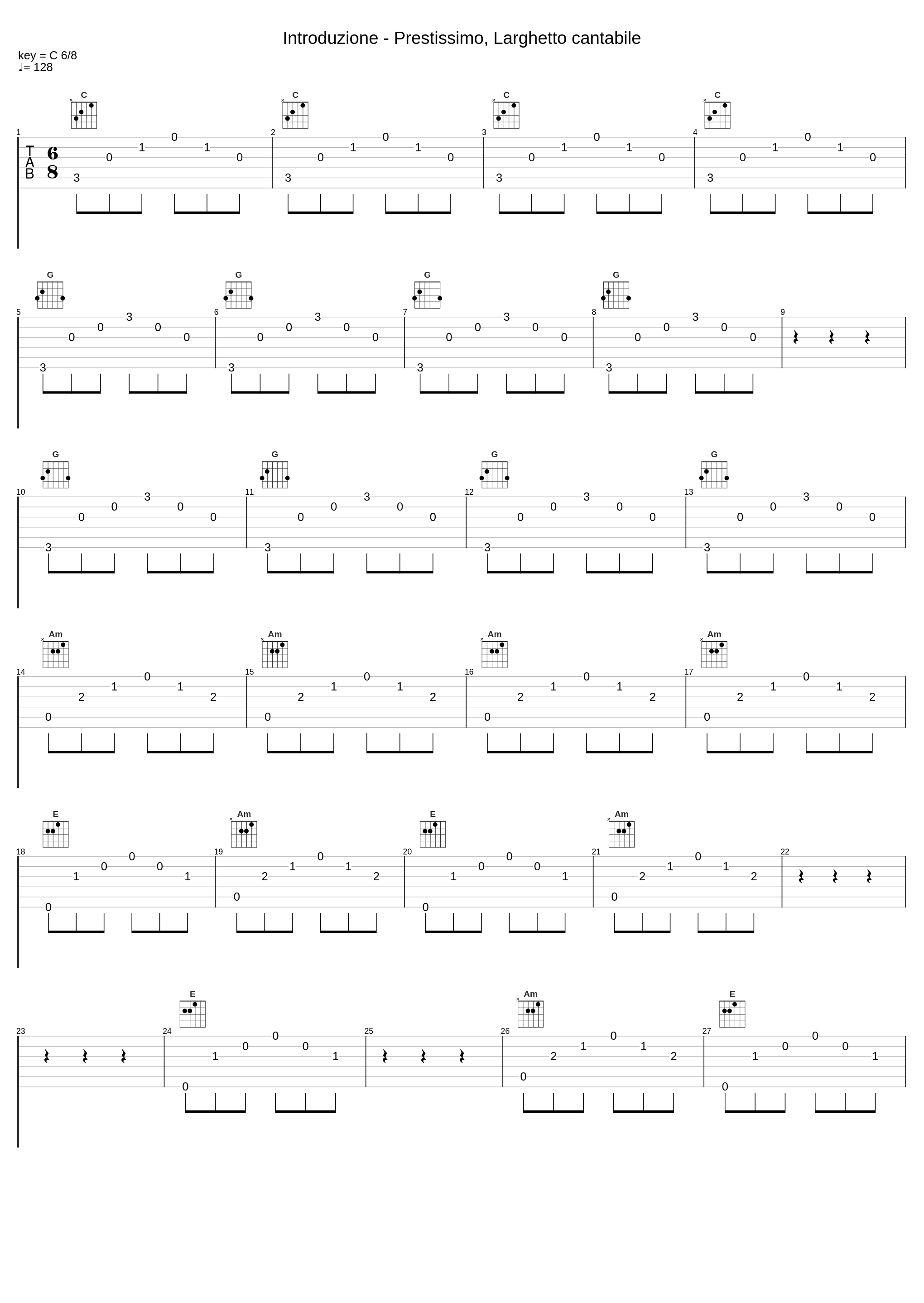 Introduzione - Prestissimo, Larghetto cantabile_Luigi Alberto Bianchi,Niccolò Paganini_1