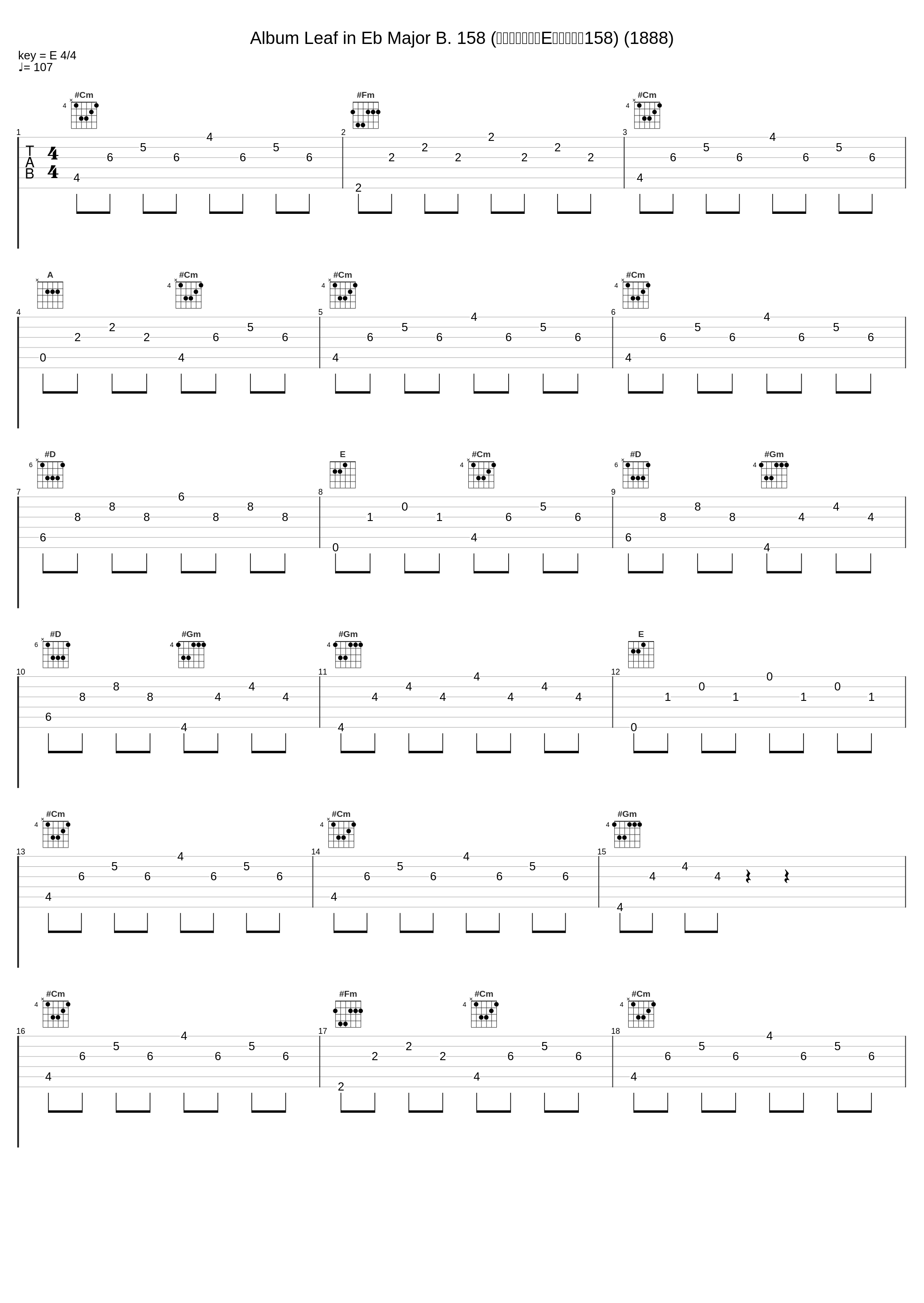 Album Leaf in Eb Major B. 158 (德沃夏克：册页E大调，作品158) (1888)_Inna Poroshina,Antonín Dvořák_1