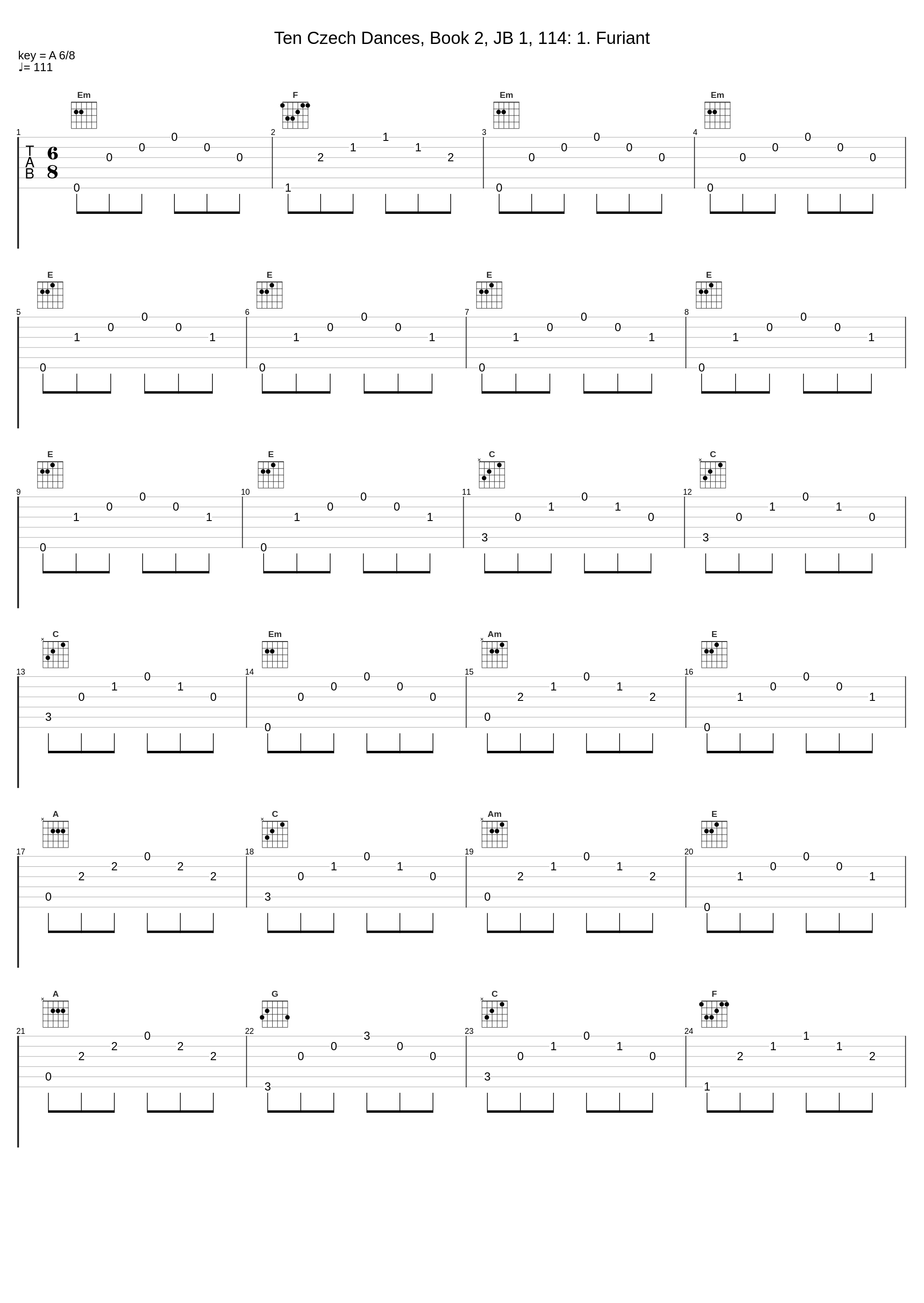 Ten Czech Dances, Book 2, JB 1, 114: 1. Furiant_Al Goranski,Bedřich Smetana_1