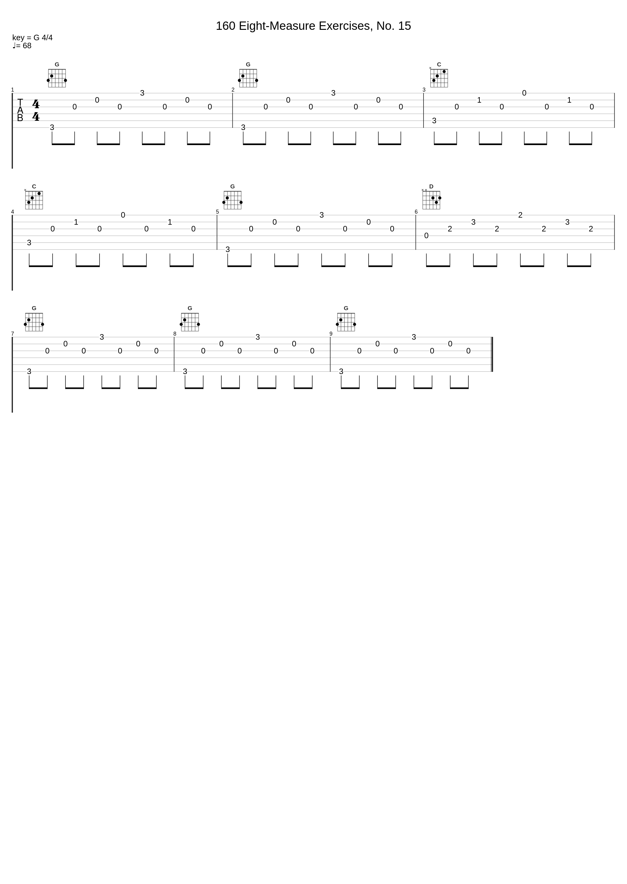 160 Eight-Measure Exercises, No. 15_Carl Czerny,Nologo_1