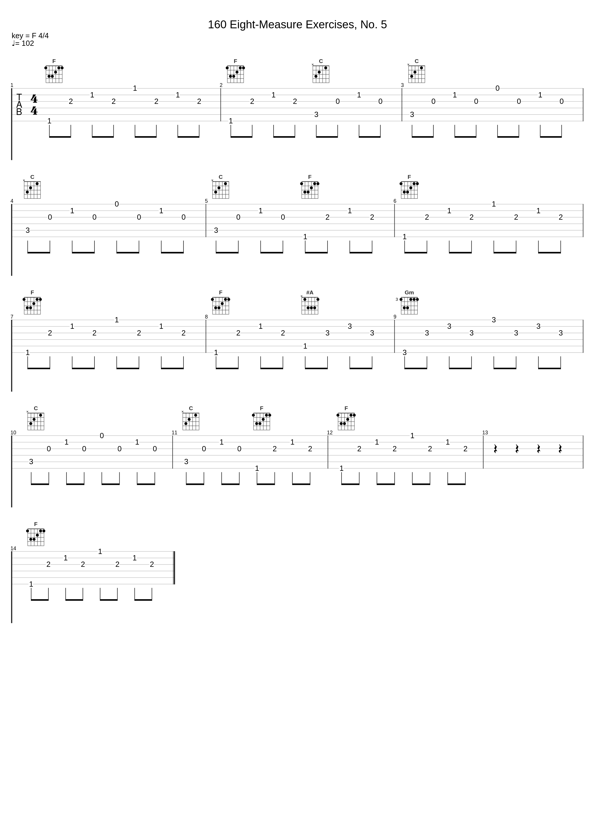 160 Eight-Measure Exercises, No. 5_Carl Czerny,Nologo_1