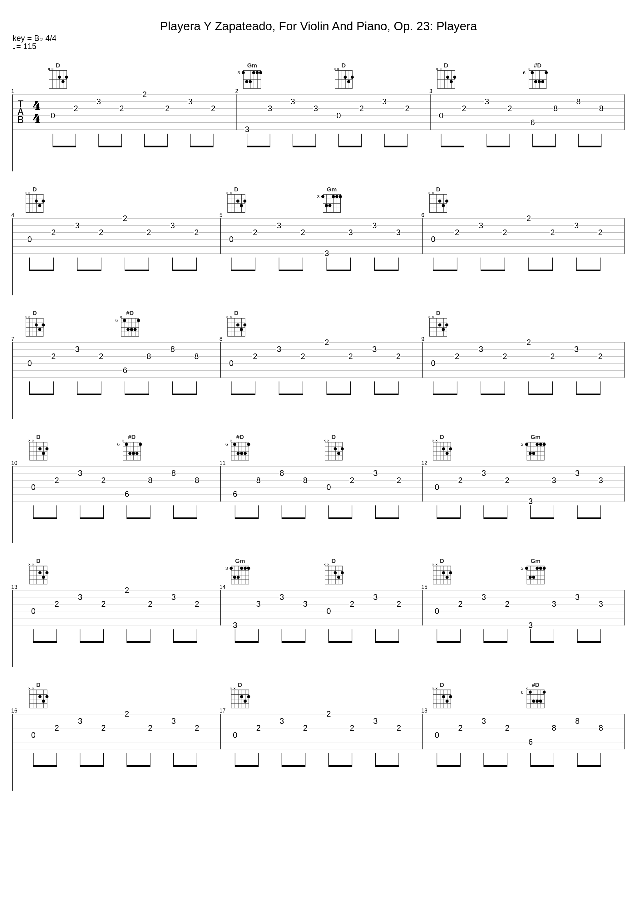 Playera Y Zapateado, For Violin And Piano, Op. 23: Playera_Luigi Alberto Bianchi,Niccolò Paganini_1