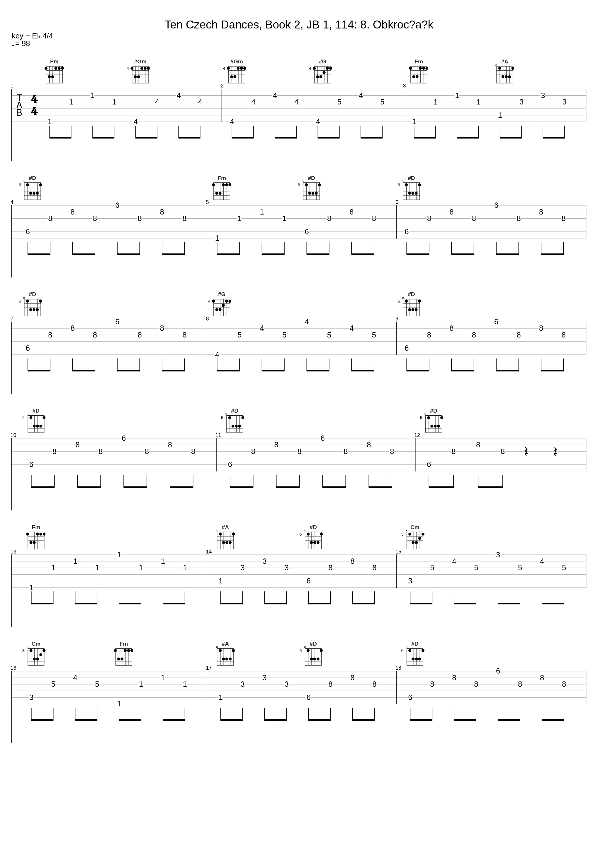 Ten Czech Dances, Book 2, JB 1, 114: 8. Obkročák_Al Goranski,Bedřich Smetana_1