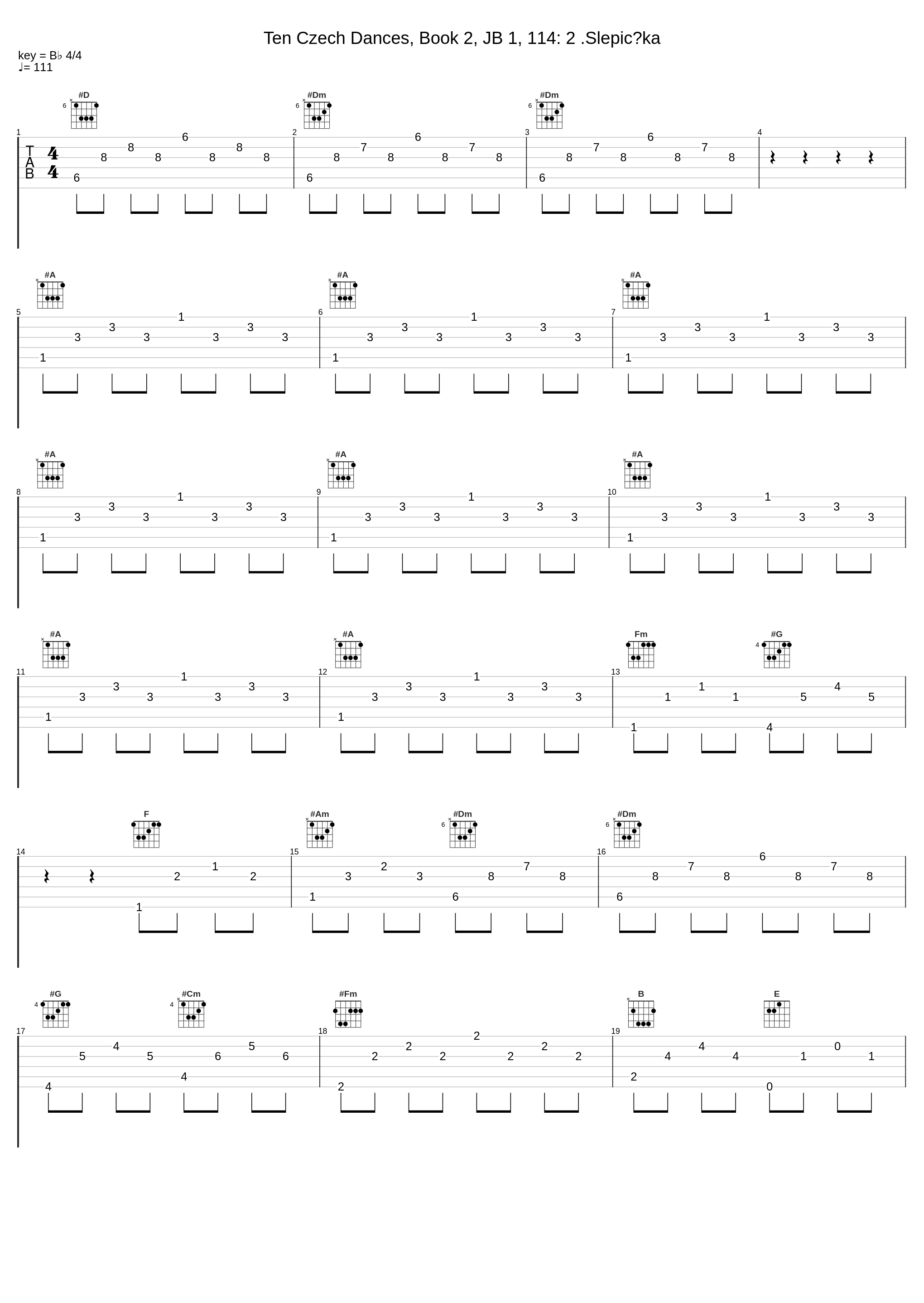 Ten Czech Dances, Book 2, JB 1, 114: 2 .Slepička_Al Goranski,Bedřich Smetana_1