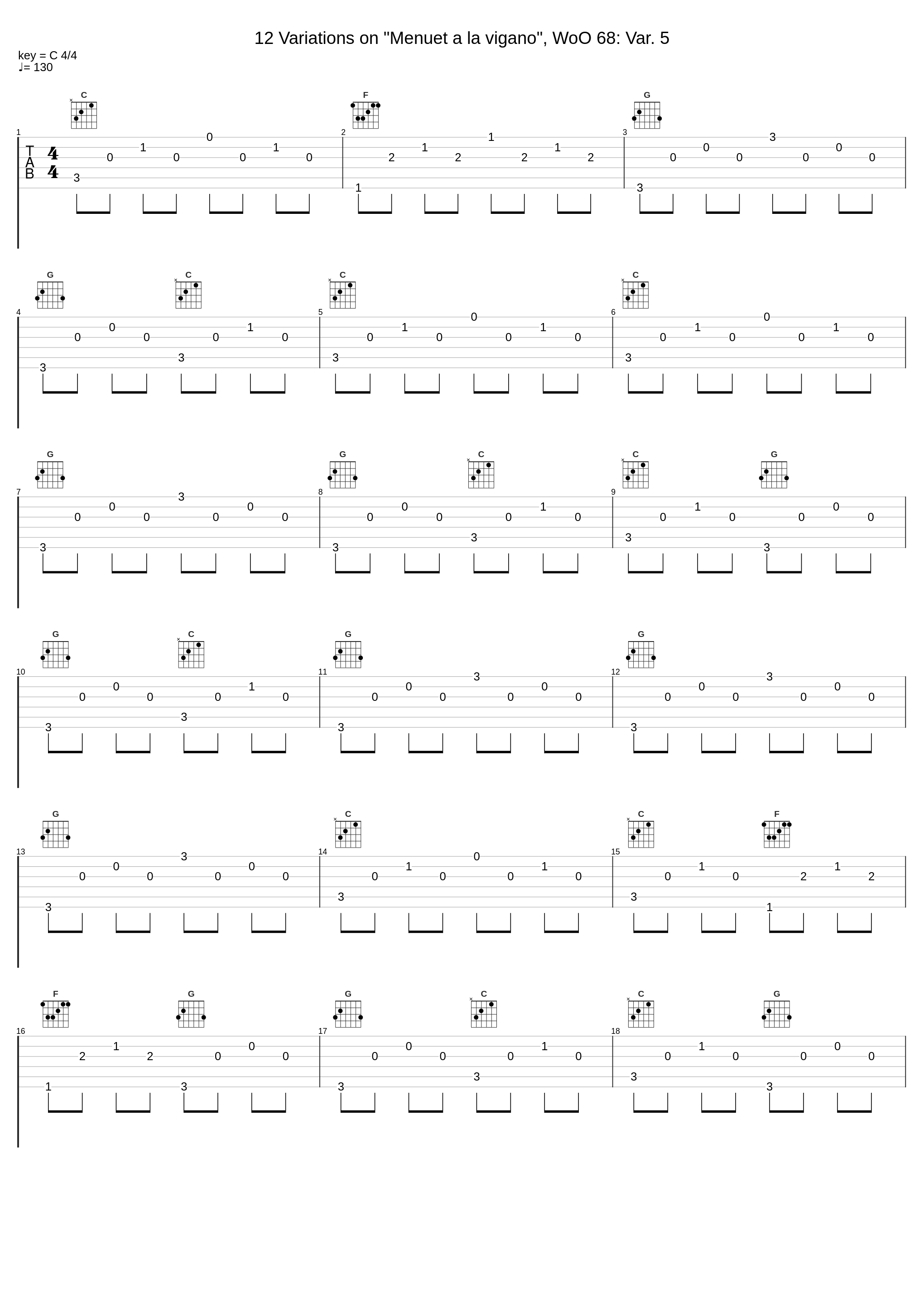 12 Variations on "Menuet a la vigano", WoO 68: Var. 5_Giuseppe Bruno_1