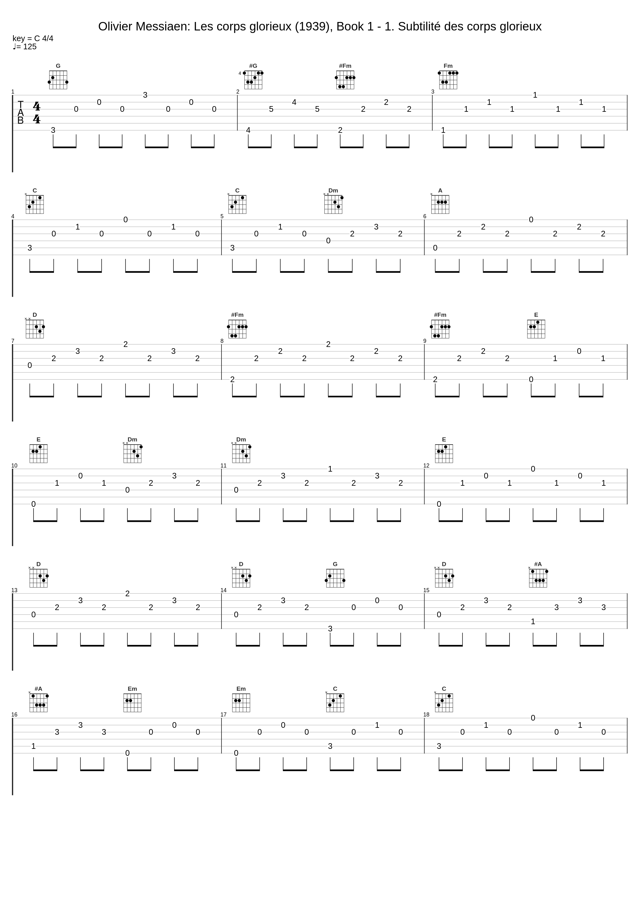 Olivier Messiaen: Les corps glorieux (1939), Book 1 - 1. Subtilité des corps glorieux_Olivier Messiaen_1