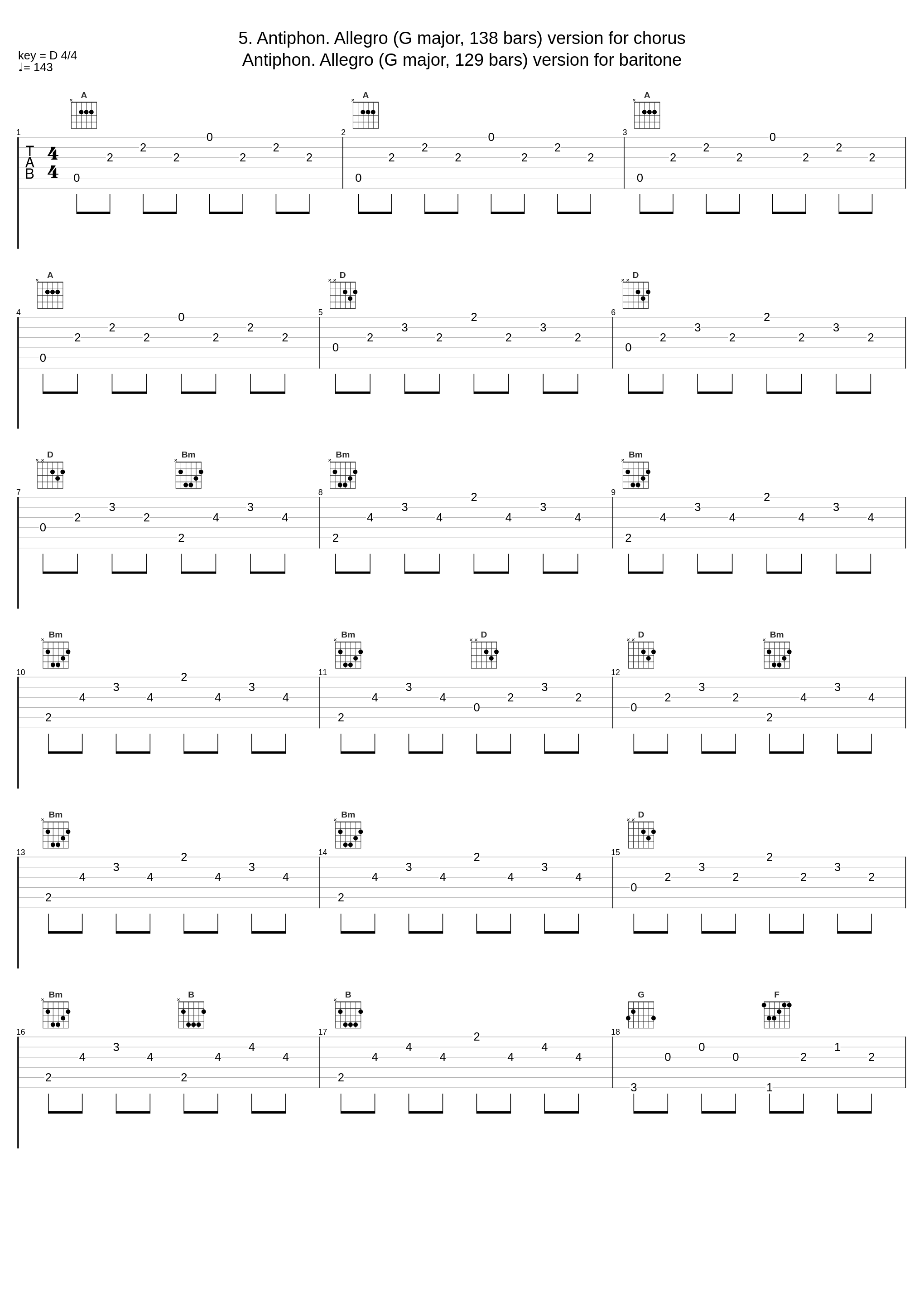 5. Antiphon. Allegro (G major, 138 bars) version for chorus
Antiphon. Allegro (G major, 129 bars) version for baritone_Ralph Vaughan Williams_1