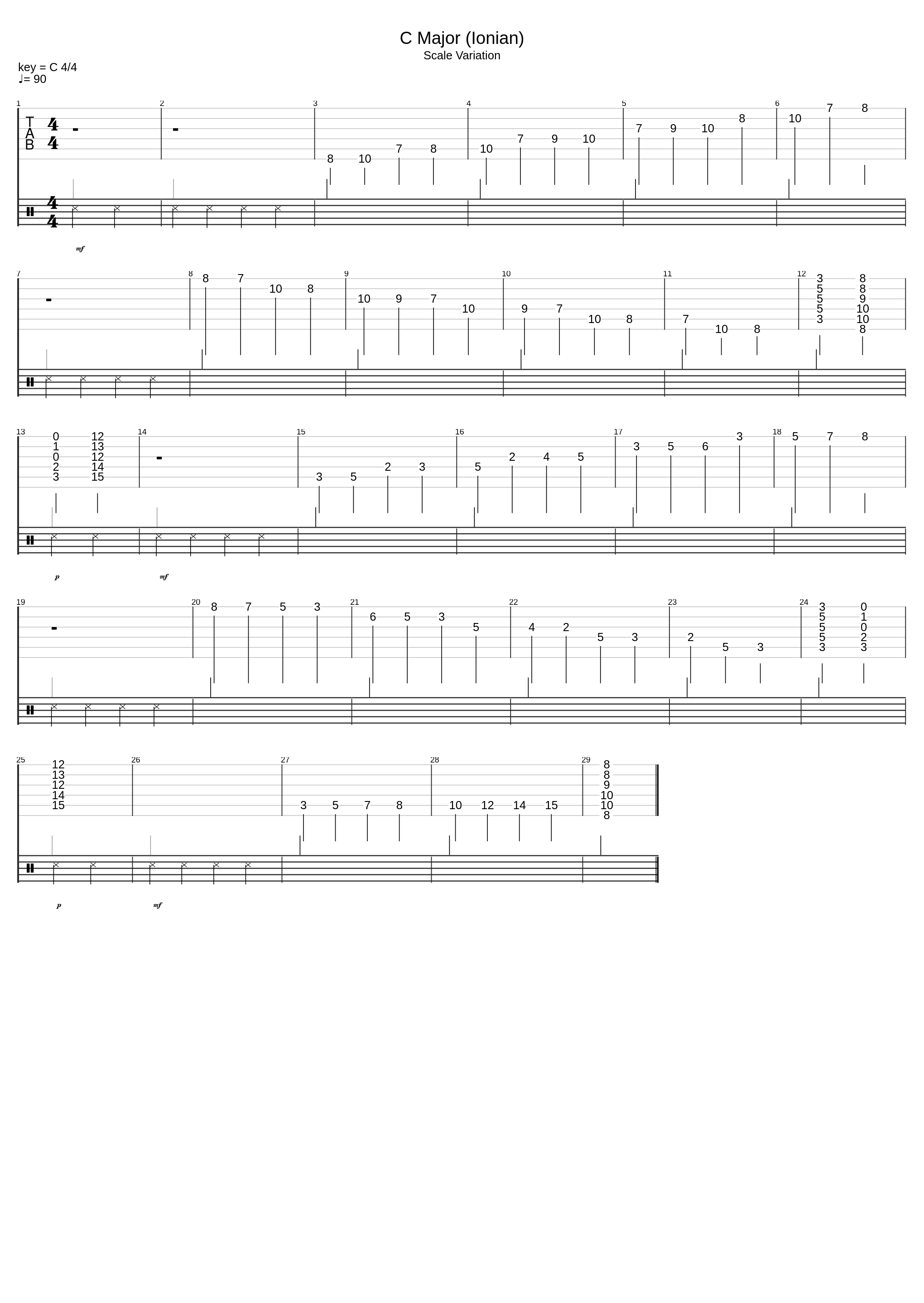 C Major (Ionian)_Joseph Spirito_1