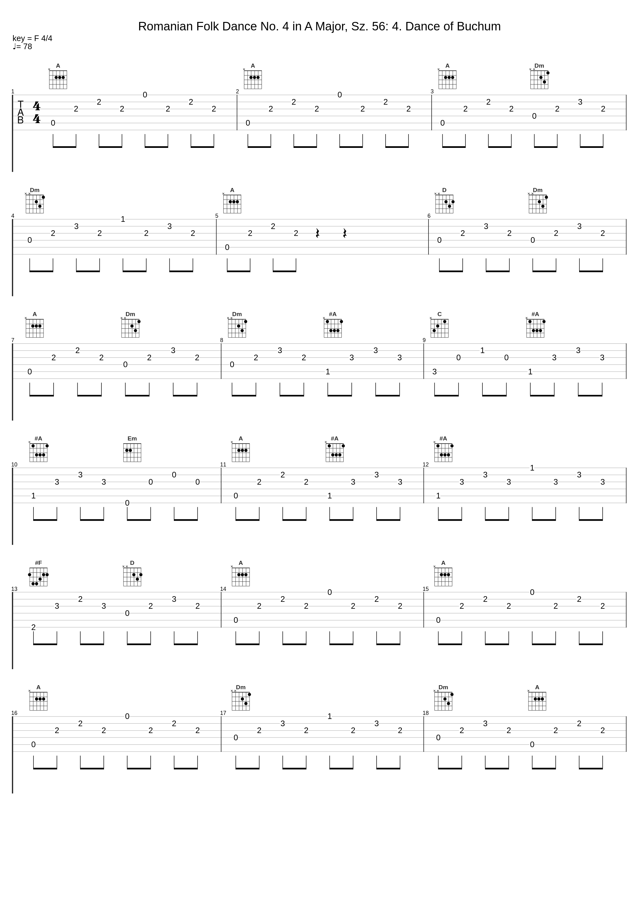 Romanian Folk Dance No. 4 in A Major, Sz. 56: 4. Dance of Buchum_Georges Daucampas,Béla Bartók_1