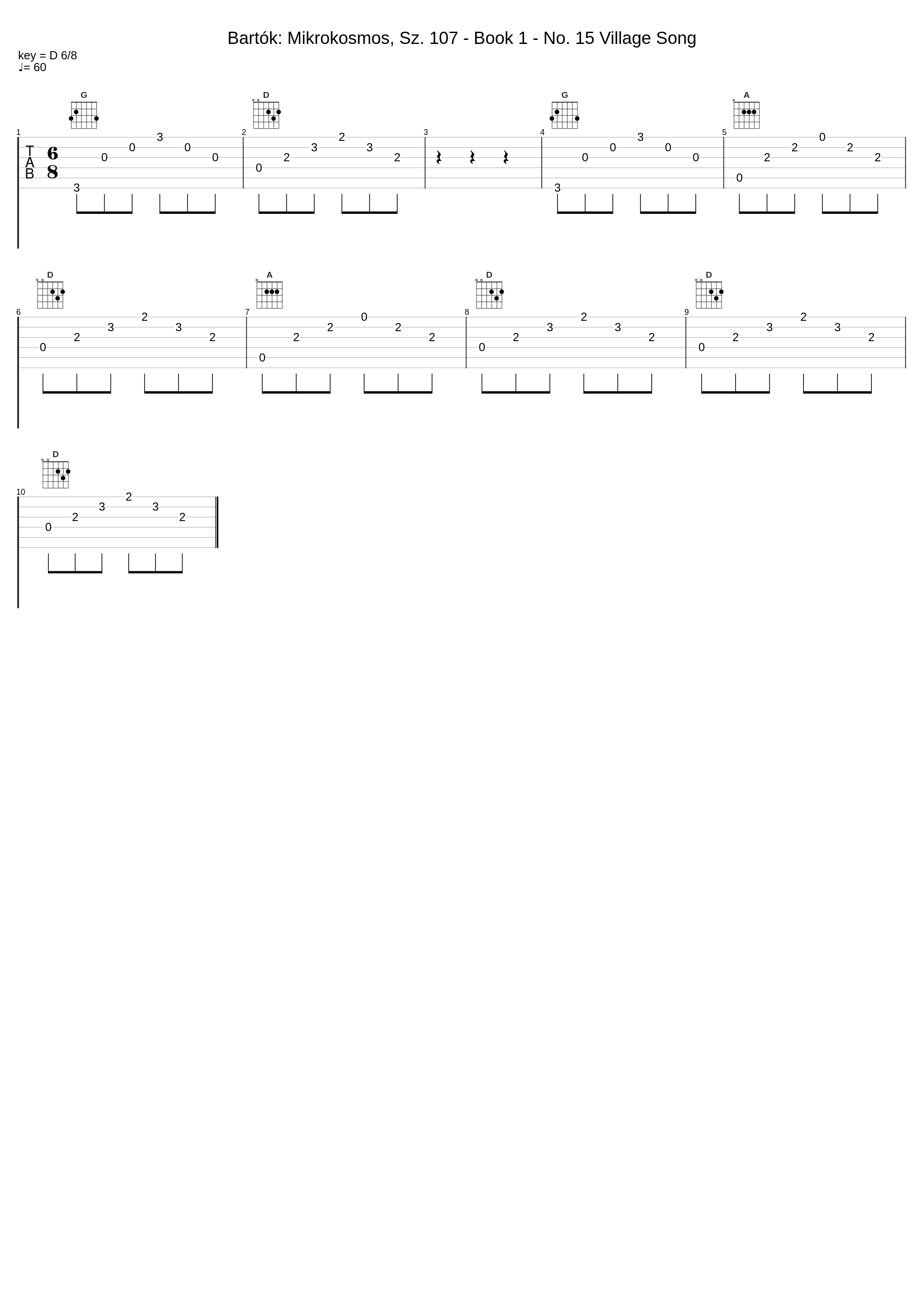 Bartók: Mikrokosmos, Sz. 107 - Book 1 - No. 15 Village Song_Zoltán Kocsis_1