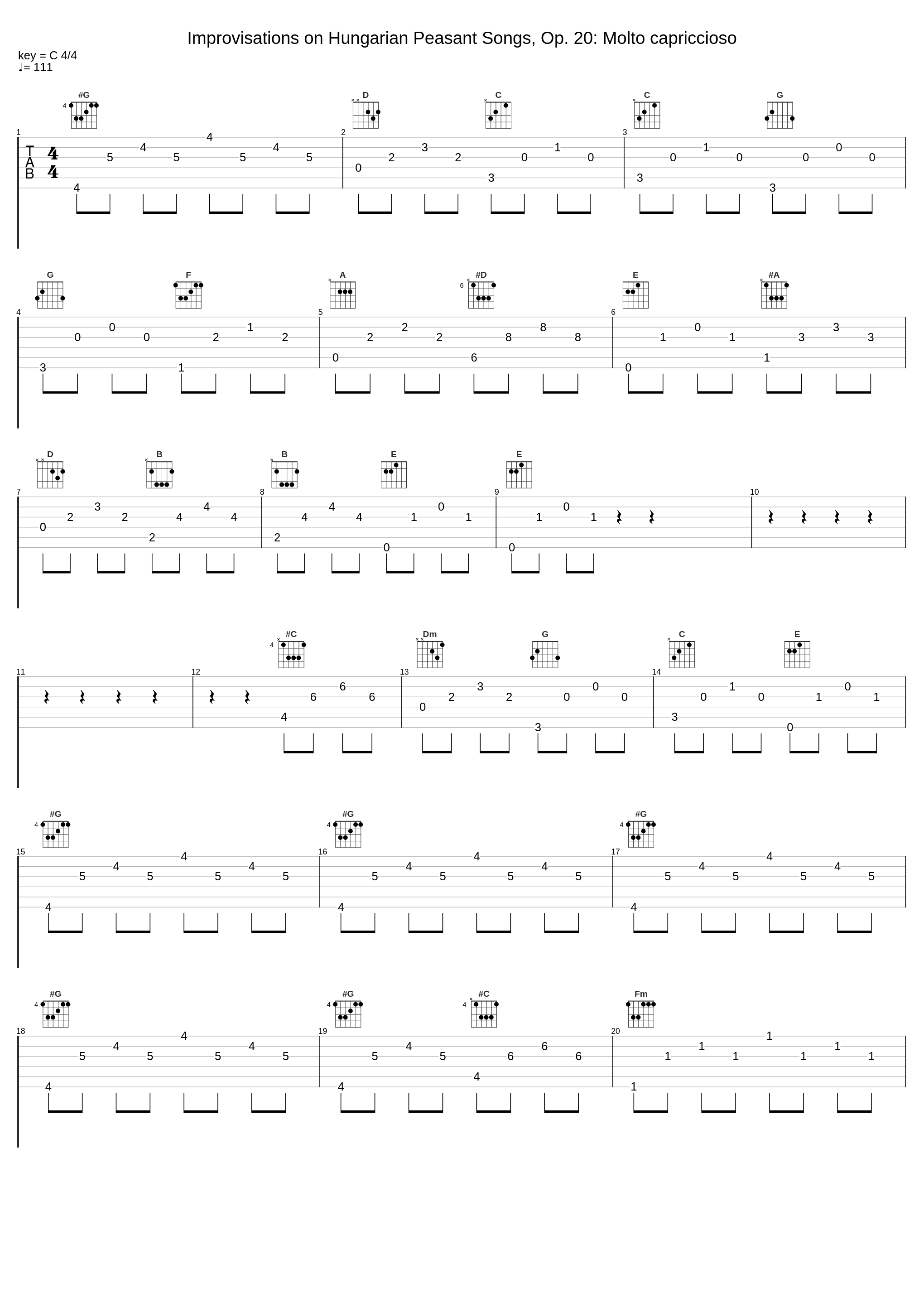 Improvisations on Hungarian Peasant Songs, Op. 20: Molto capriccioso_Jozsef Balog,Béla Bartók_1