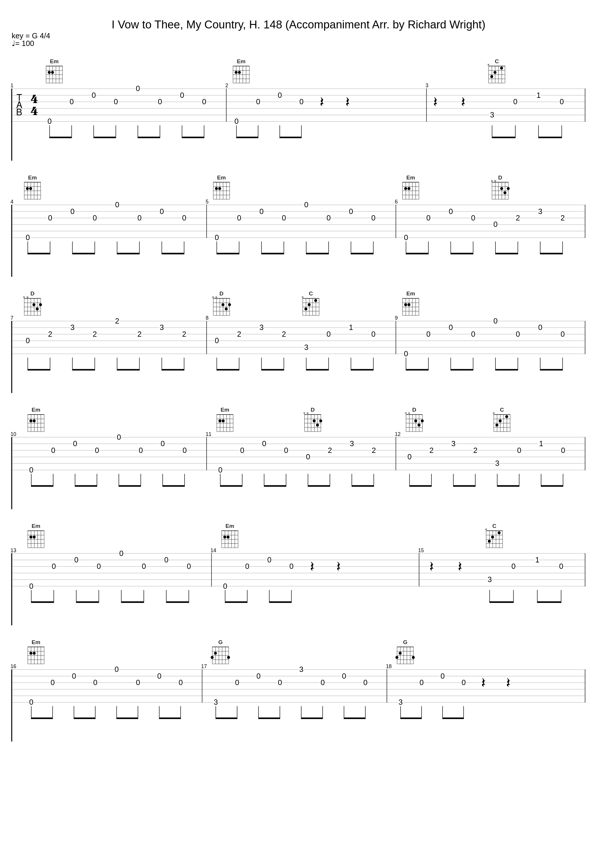 I Vow to Thee, My Country, H. 148 (Accompaniment Arr. by Richard Wright)_ABRSM,Gustav Holst_1