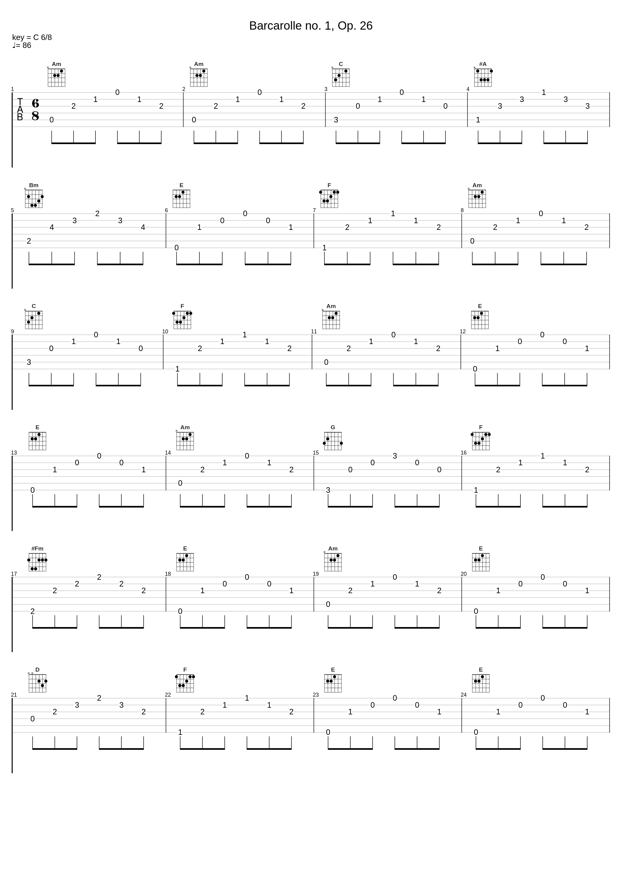 Barcarolle no. 1, Op. 26_Gabriel Fauré_1